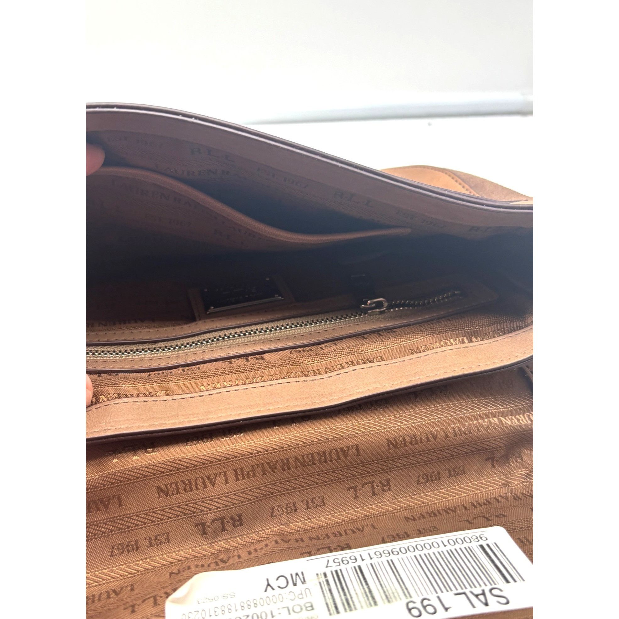 Lauren Ralph Lauren Lauren Ralph Lauren Berwick Nora Crossbody, Brown, Small Size ONE SIZE - 7 Thumbnail