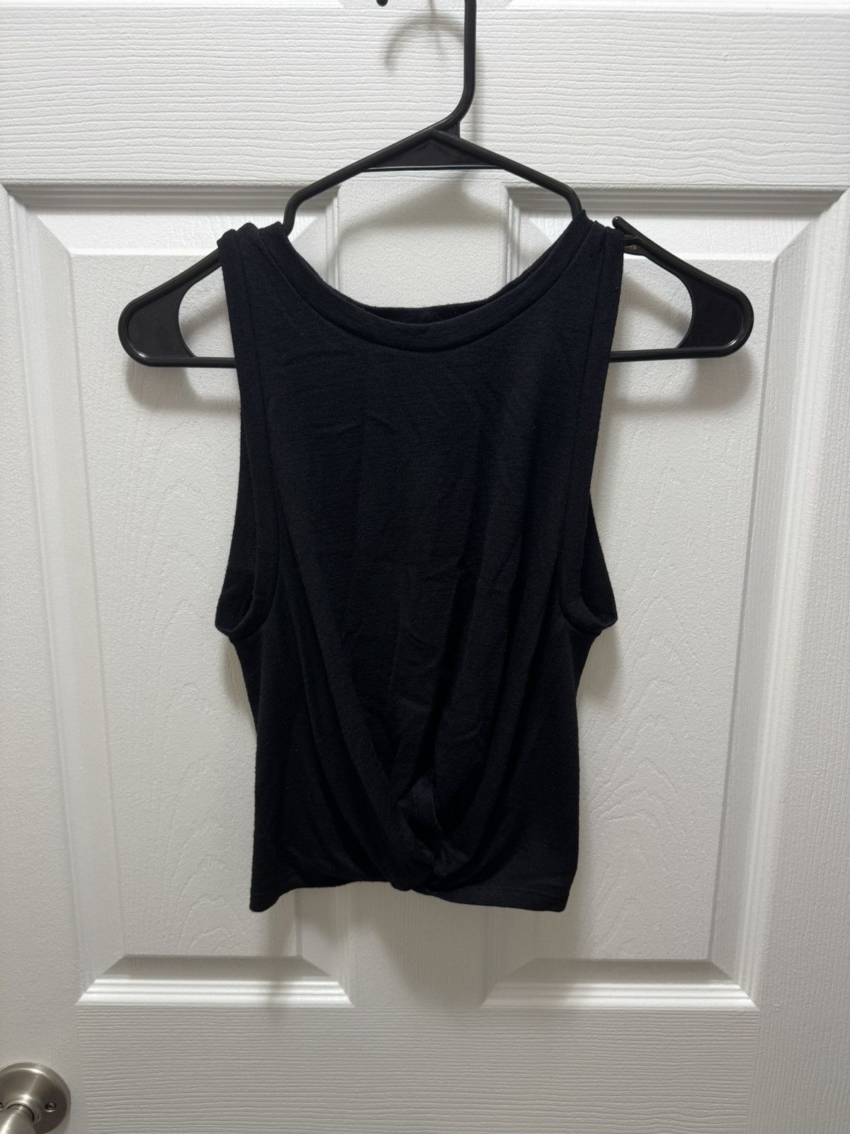 Japanese Brand Wilfred Free Black Avant Garde Knot Tied Crop Top Size US S / EU 44-46 / 1 - 1 Thumbnail