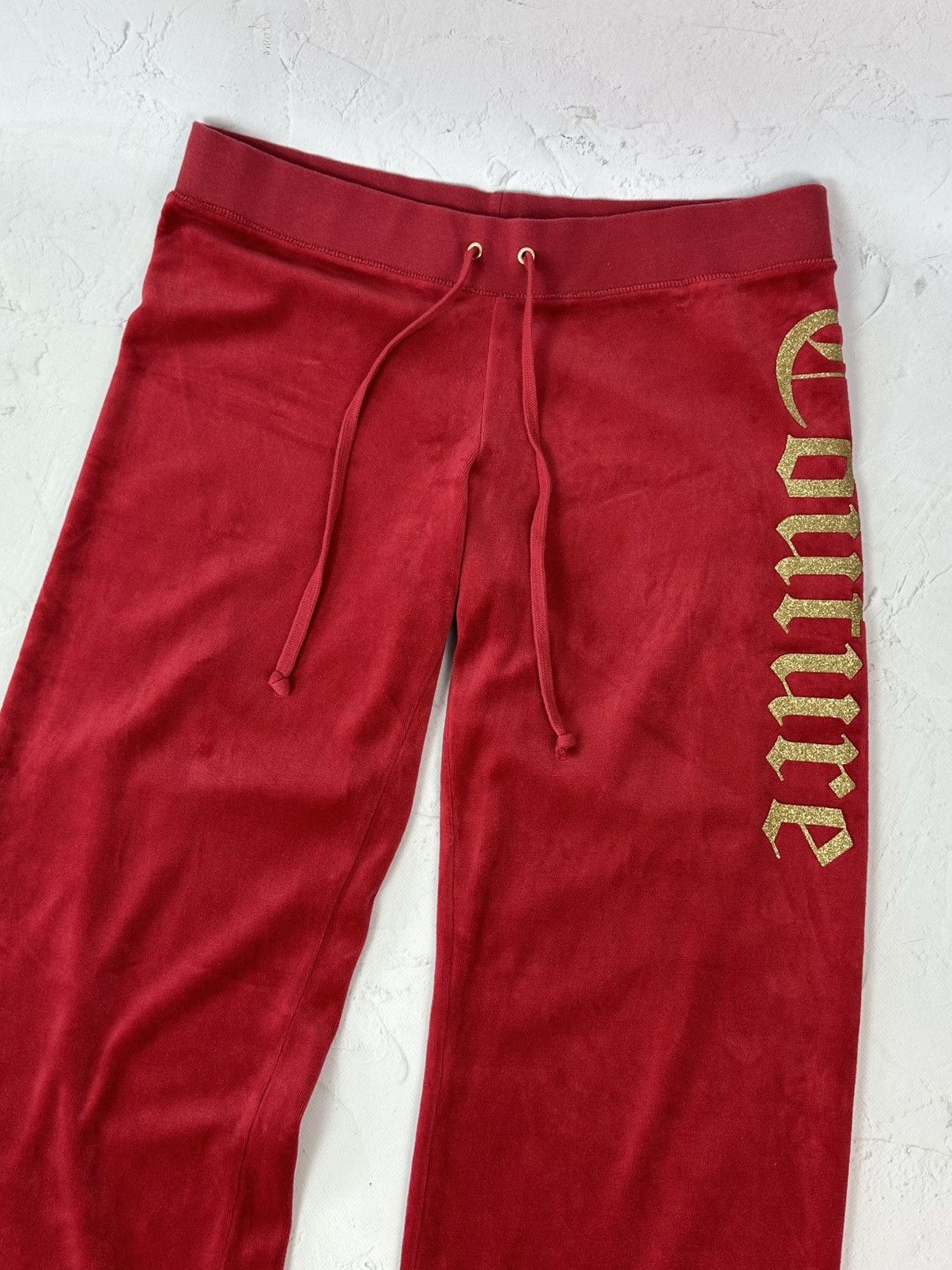 Juicy Couture Vintage Juicy Couture Velour Burgundy Pants Size 30" / US 8 / IT 44 - 3 Thumbnail