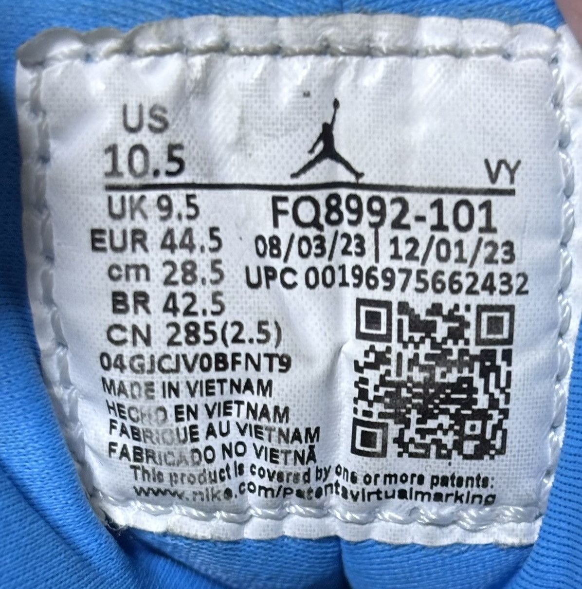 Jordan Brand Jordan 9 Retro Powder Blue 2024 Size 10.5 Size US 10.5 / EU 43-44 - 6 Thumbnail