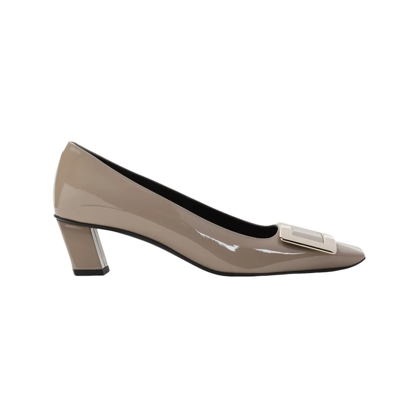ROGER VIVIER Belle Vivier Daino Patent Leather 45mm Pumps Ne