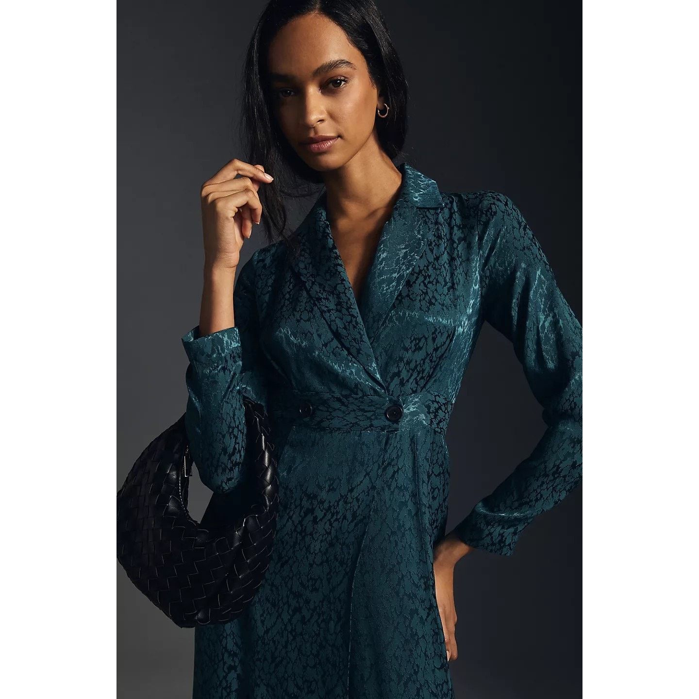 Anthropologie New Button Front Blazer Wrap Midi Dress $180 SIZE 6 Size M / US 6-8 / IT 42-44 - 6 Thumbnail