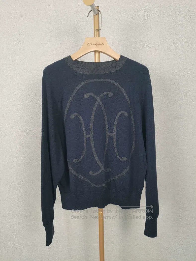 Hermes Hermes Long-sleeved knitted shirt Size XXS / US 00 / IT 34 - 1 Thumbnail