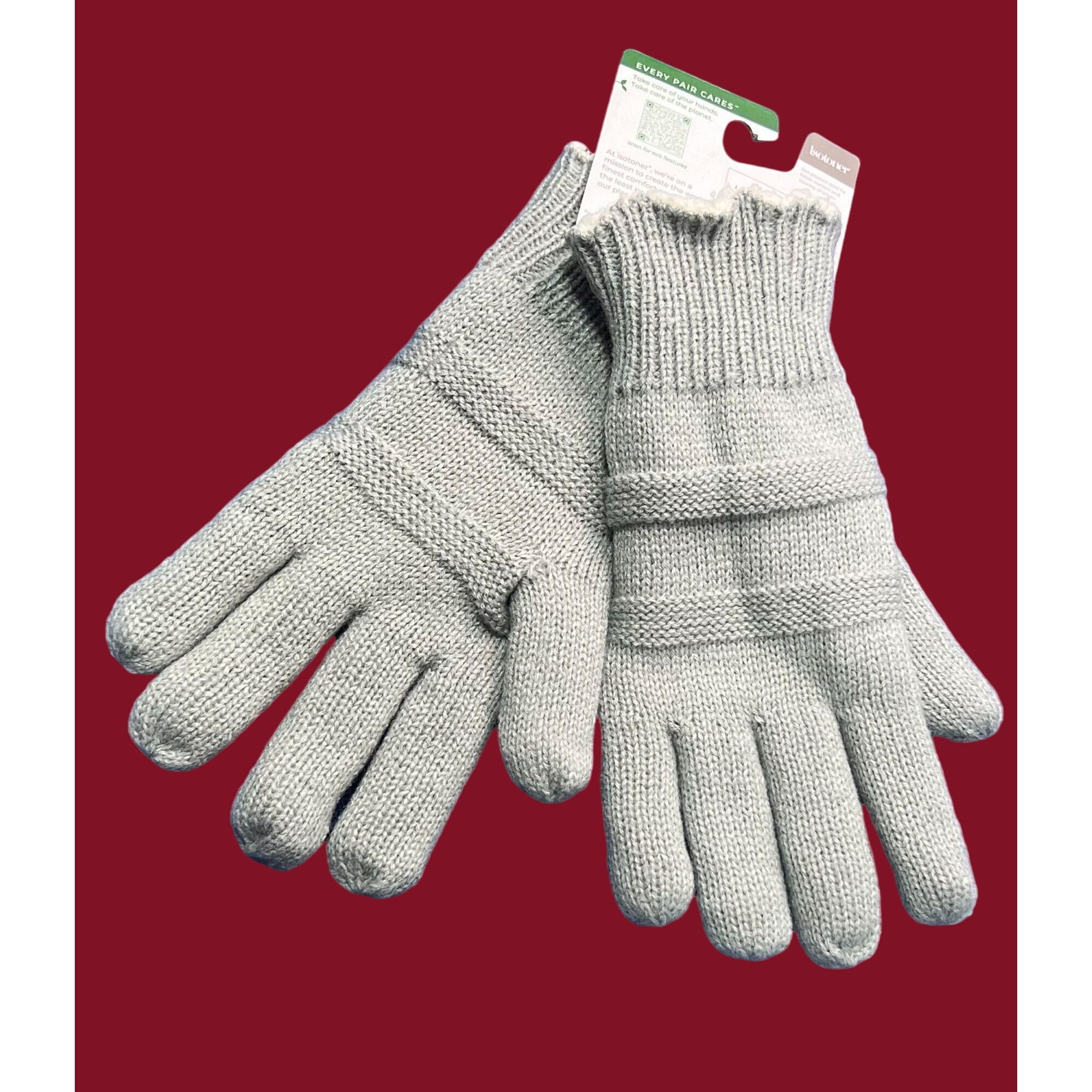 Other Isotoner - Women's Winter Gloves - Light Gray - 1SZ Size ONE SIZE - 1 Thumbnail
