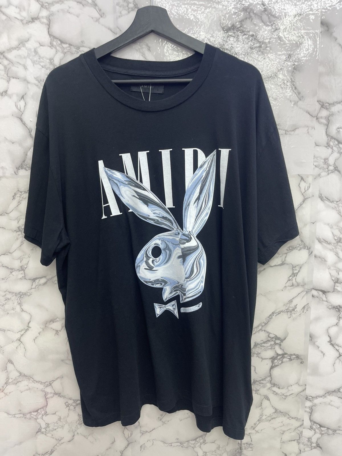 Amiri Amiri playboy tee black/white/blue Size US XXL / EU 58 / 5 - 1 Thumbnail