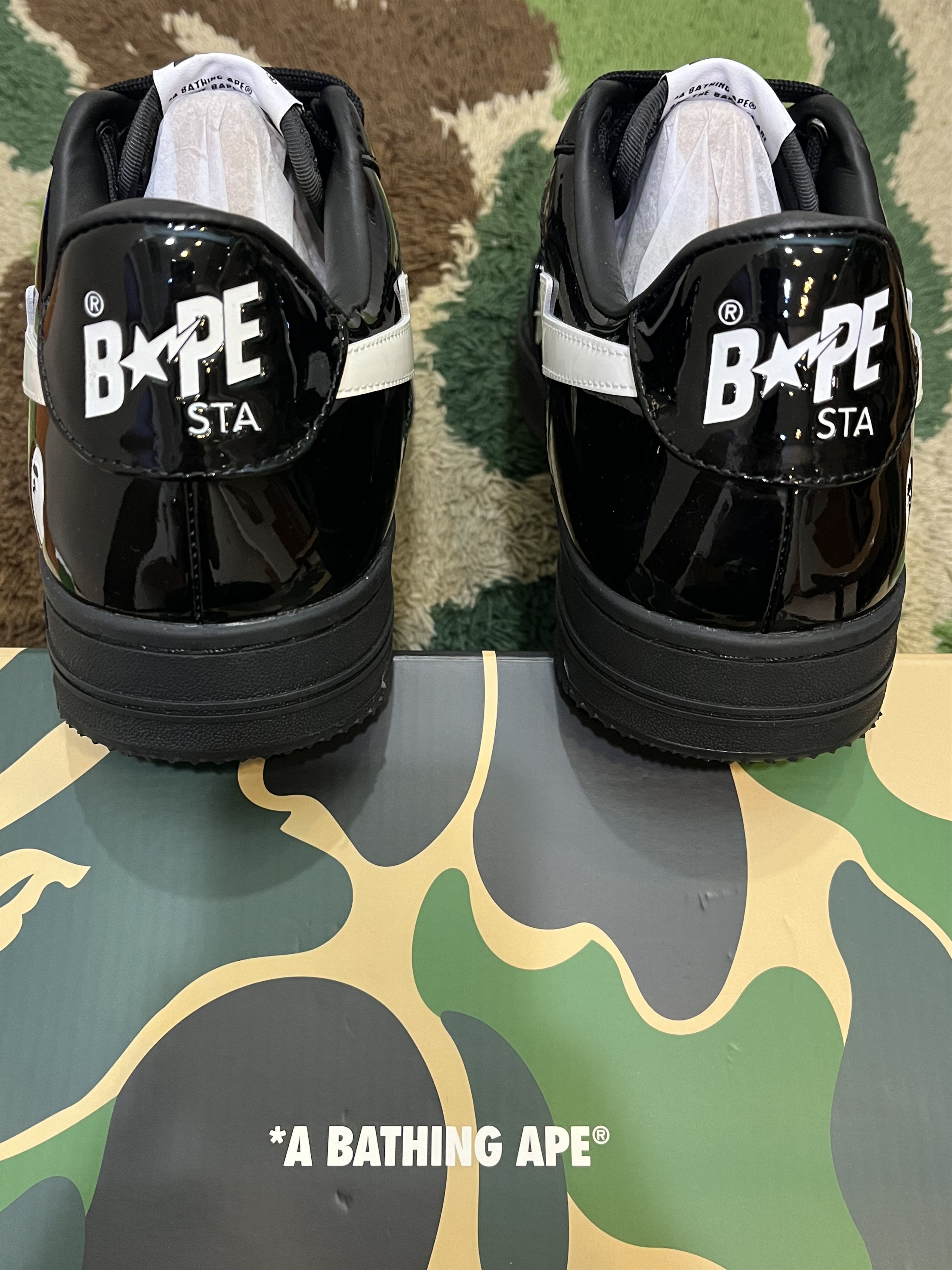 Bape BAPE PATENT LEATHER BAPE STA BLACK Size US 11 / EU 44 - 6 Thumbnail