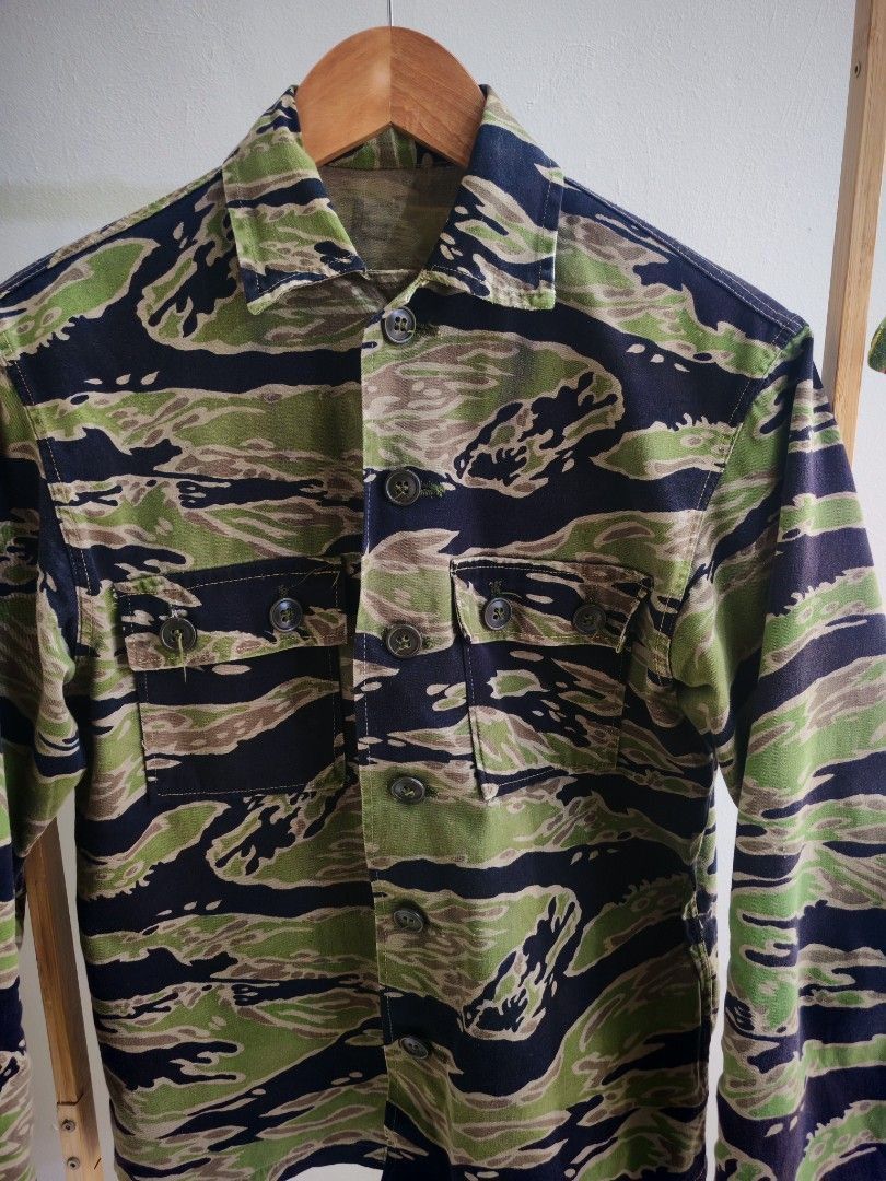 Vintage Tiger Stripe Camo Vietnam War Vintage Jacket Size US S / EU 44-46 / 1 - 1 Thumbnail