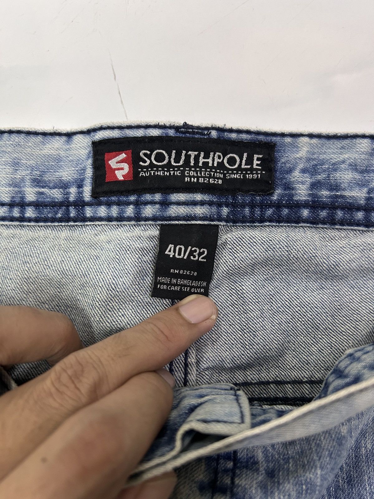 Southpole × Vintage 💥Vintage Southpole Denim Distressed Blue Wash Jeans Size US 42 / EU 58 - 19 Thumbnail