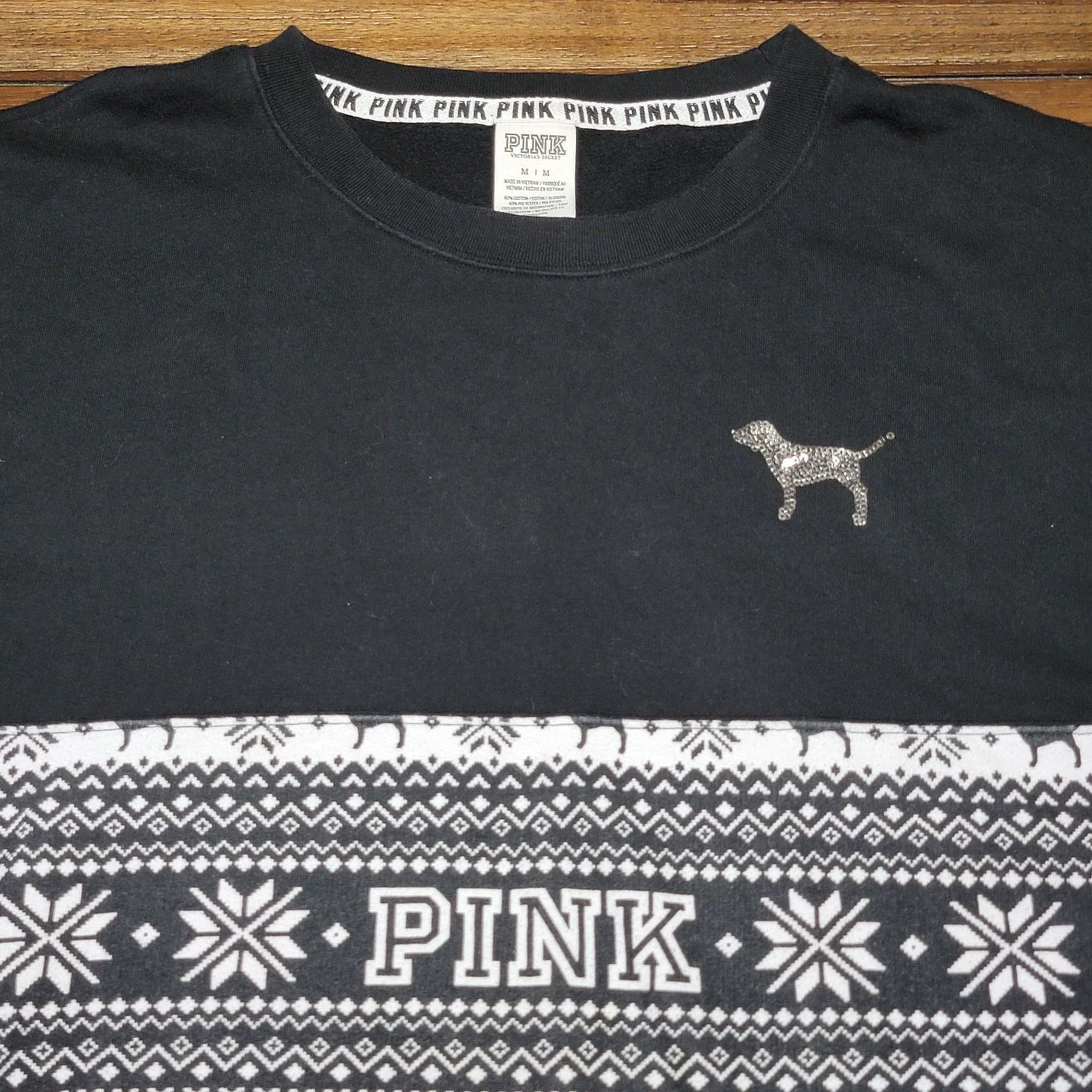 Victoria's Secret Victoria's Secret PINK LS 2016 Sweatshirt w/ Dogs - Size Med Size M / US 6-8 / IT 42-44 - 4 Thumbnail