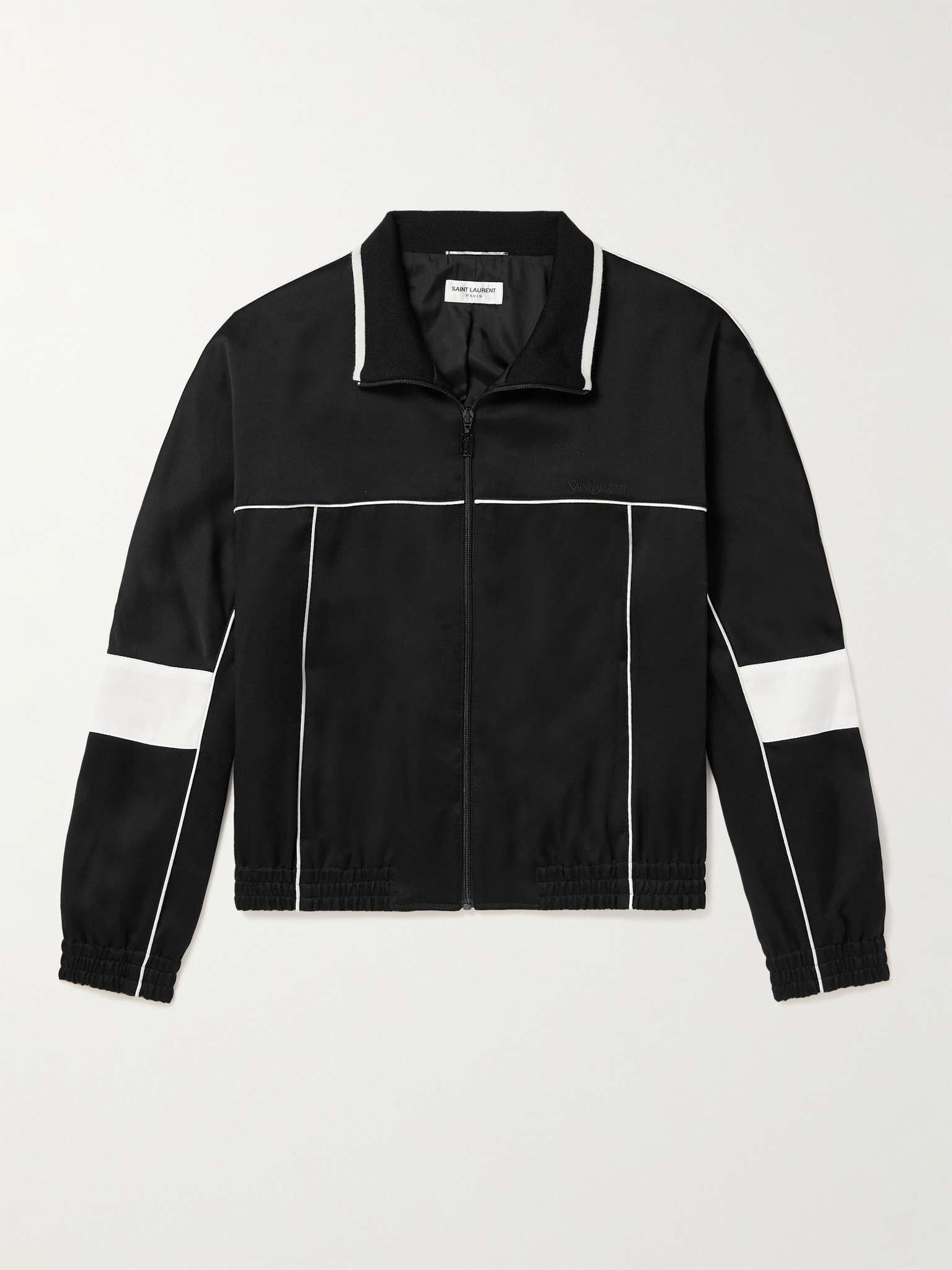 Saint Laurent Paris teddy jacket in crepe satin Size US M / EU 48-50 / 2 - 1 Thumbnail