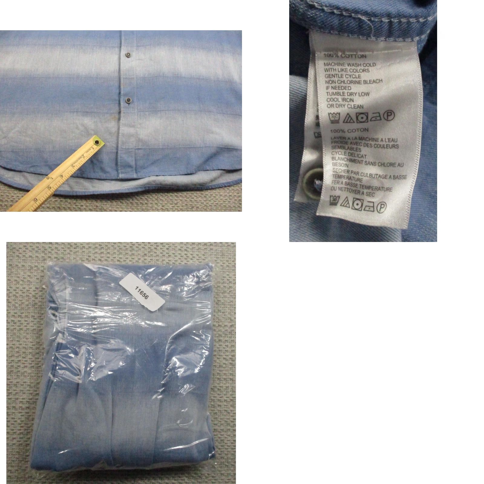 Tommy Bahama Tommy Bahama Shirt Mens 3XL Blue Ombre Stripe Short Sleeve Button Front Cotton Size US XXL / EU 58 / 5 - 9 Thumbnail