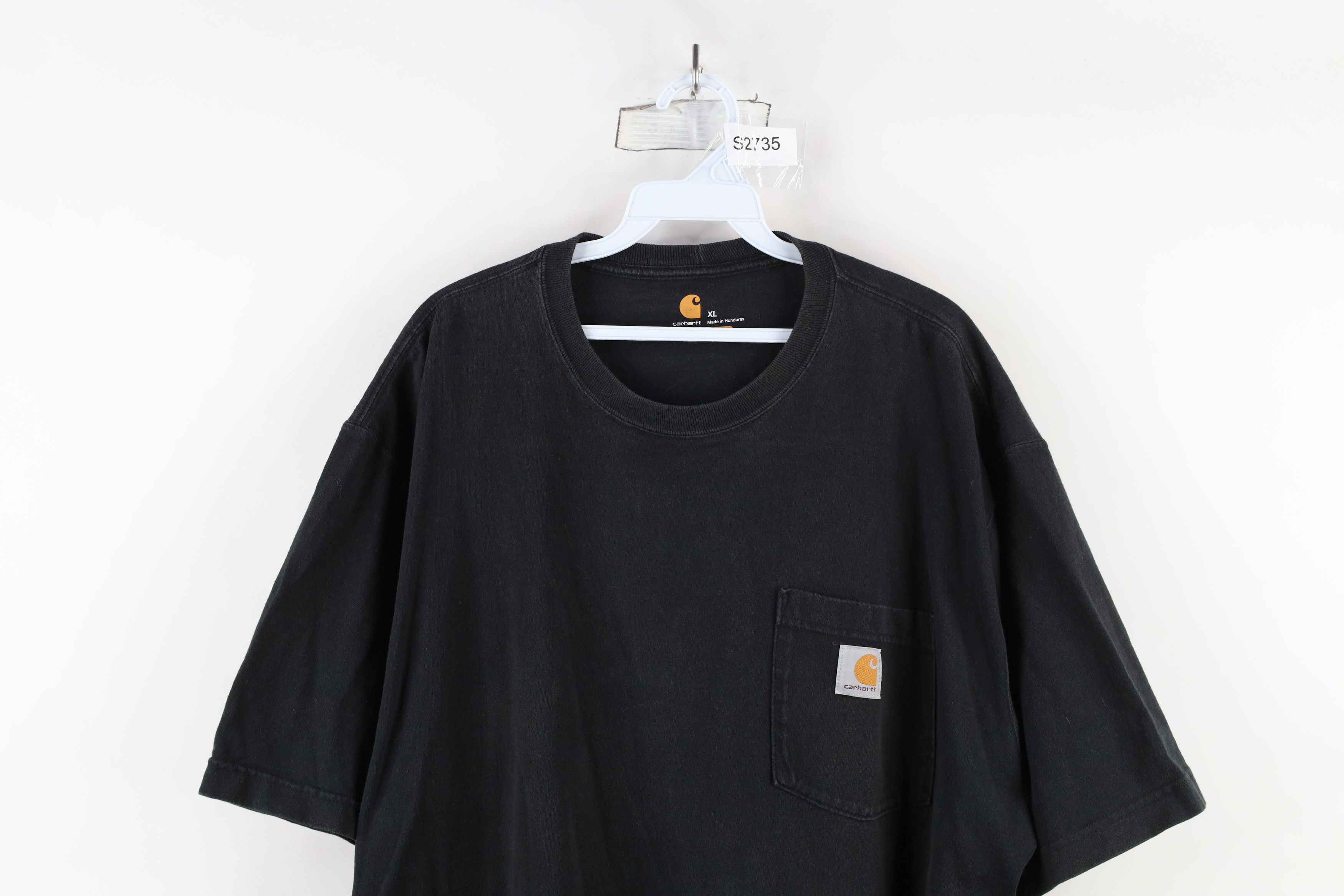 Carhartt × Vintage Vintage Carhartt Spell Out Short Sleeve Pocket T-Shirt Black Size US XL / EU 56 / 4 - 2 Thumbnail