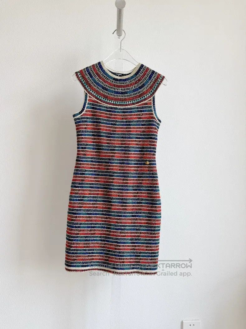 Chanel Chanel 19A Egyptian series red and blue striped sleeveless Size XXS / US 00 / IT 34 - 1 Thumbnail