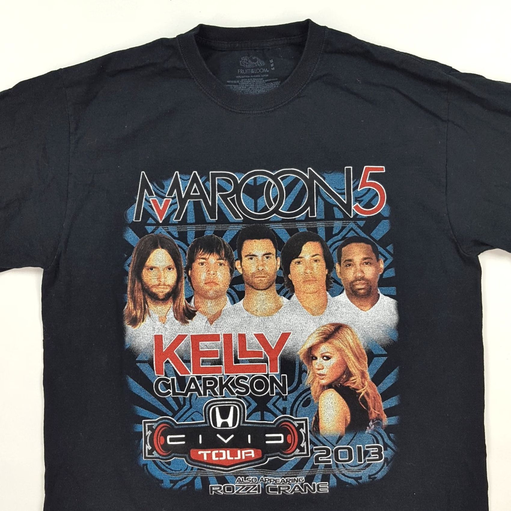 Fruit Of The Loom VINTAGE Maroon 5 Kelly Clarkson Size M Band Rock T Shirt Music Black Tour Size US M / EU 48-50 / 2 - 2 Thumbnail