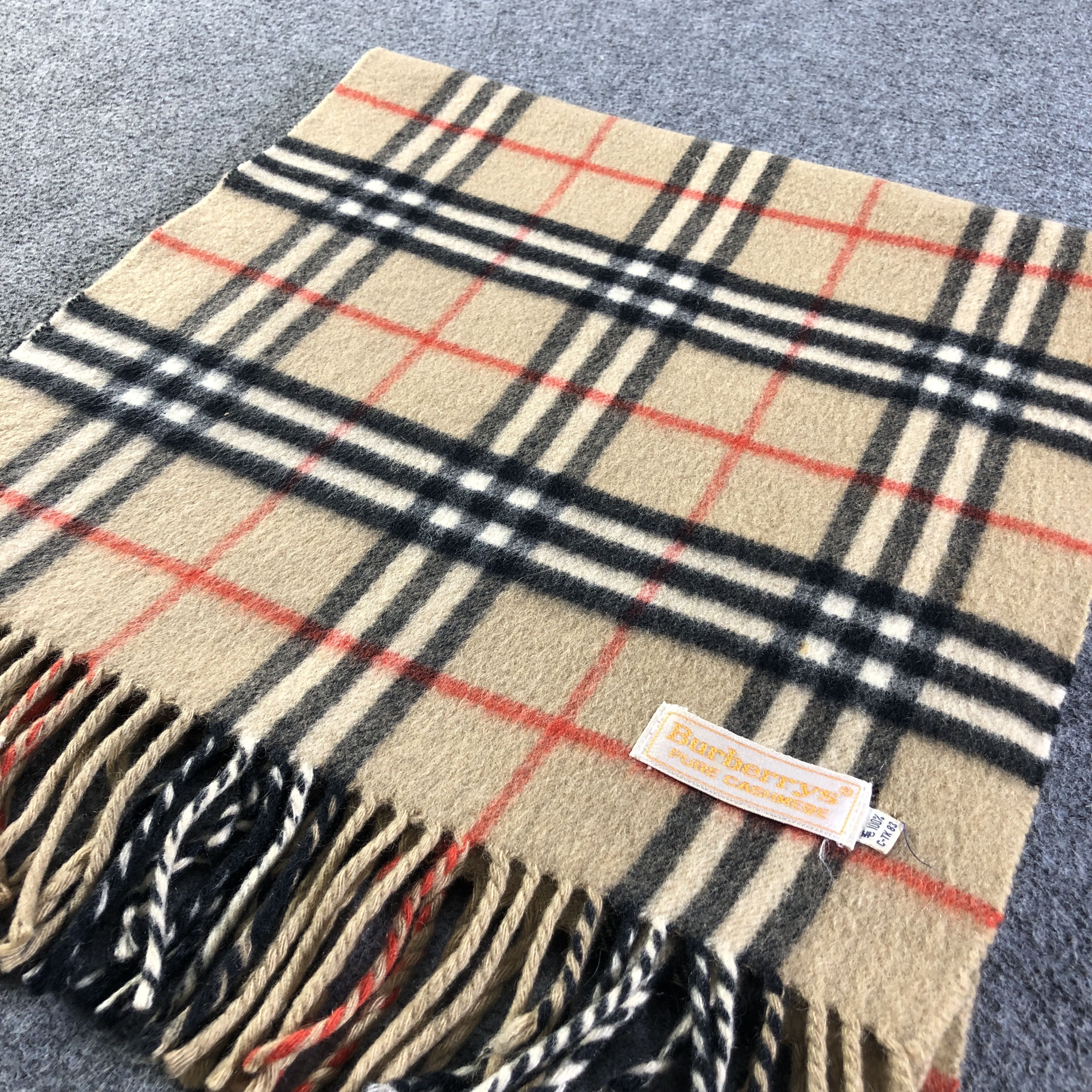 Burberry Burberrys Nova Check Cashmere Scarf Muffler V2694 Size ONE SIZE - 4 Thumbnail