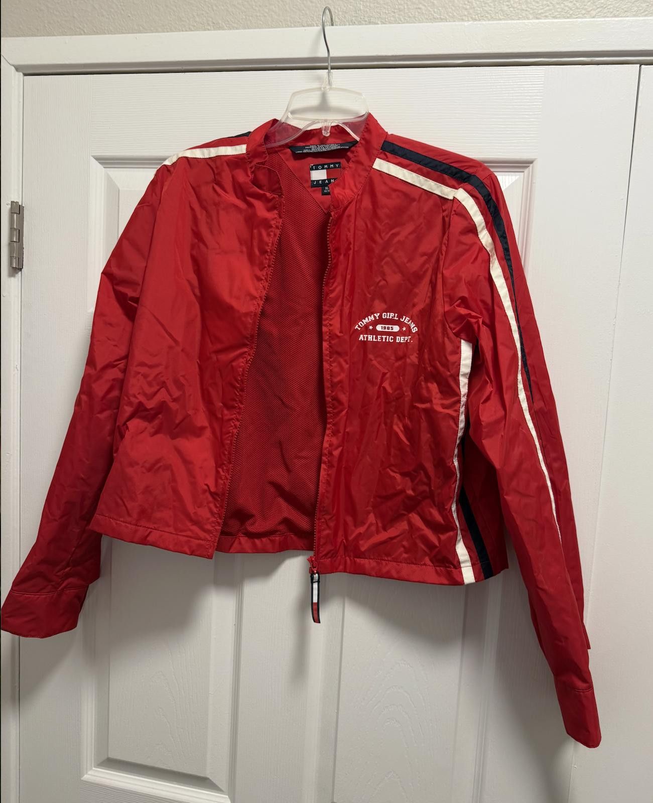 Tommy Jeans Tommy Jeans Red Track Jacket XL Athletic Dept Vintage Size XL / US 12-14 / IT 48-50 - 3 Thumbnail