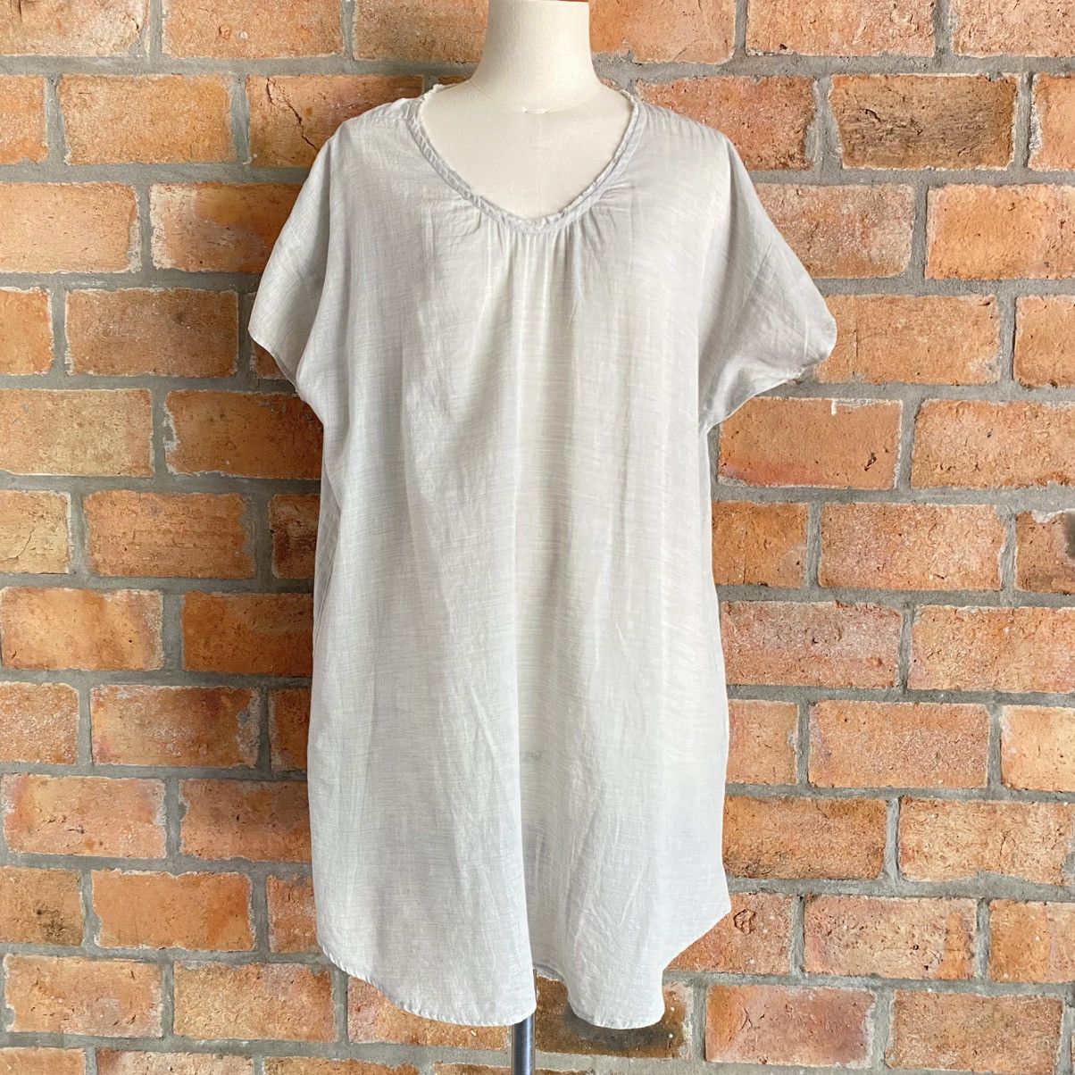Issey Miyake Plantation Light Gray Soft Casual Dress Size M / US 6-8 / IT 42-44 - 13 Thumbnail