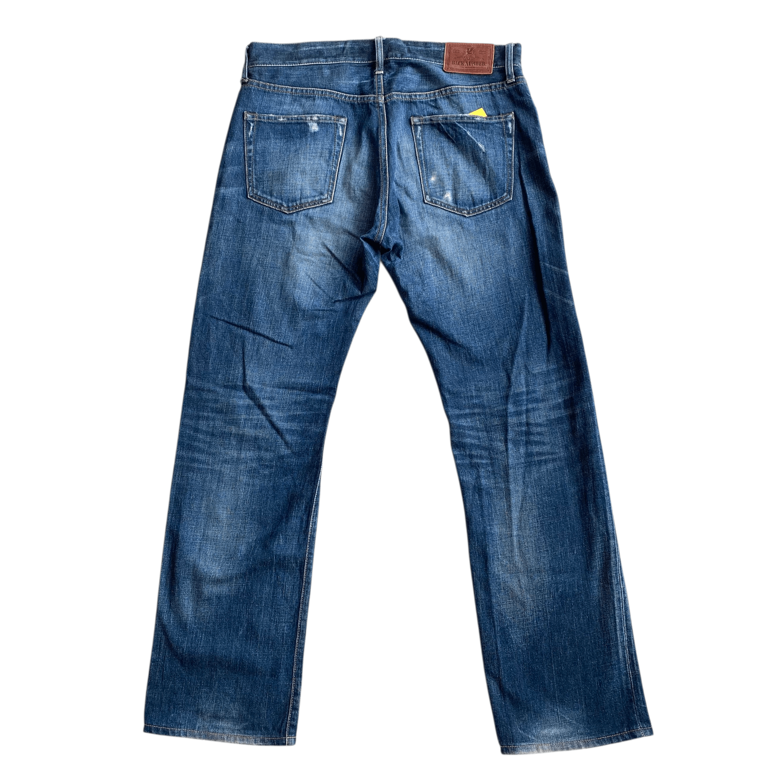 Tornado Mart Japanese Brand Back Number Whisker Jeans Size US 33 - 2 Thumbnail
