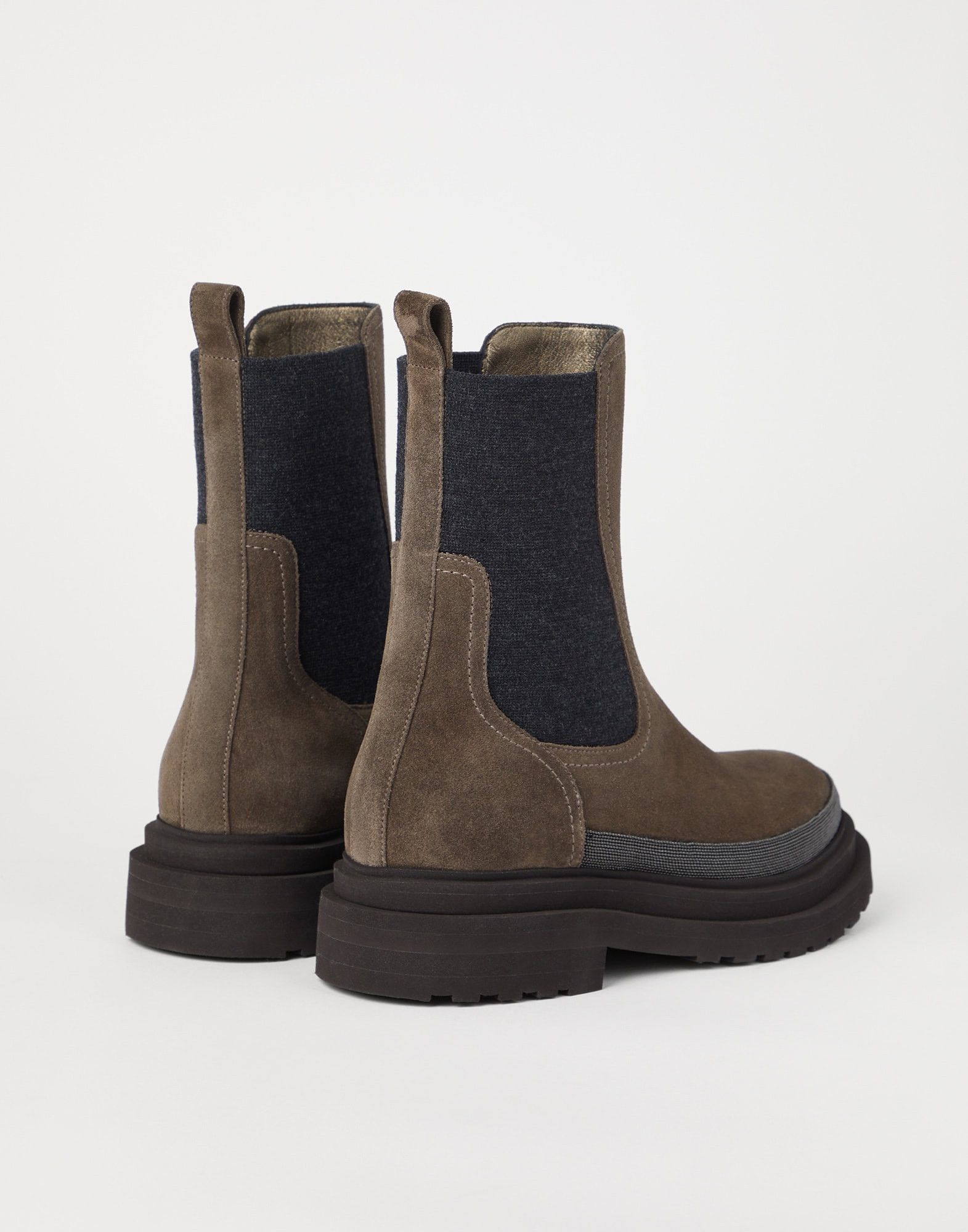Brunello Cucinelli o1la1rc1a1025 Suede Boots in Multicolor Size US 8 / IT 38 - 2 Thumbnail