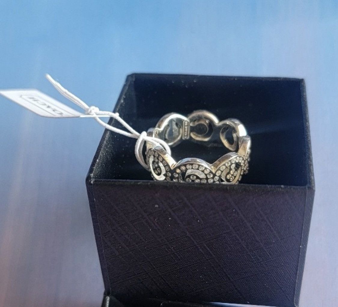 Coach Coach Signature C Sterling Silver ring size 7 Size ONE SIZE - 3 Thumbnail