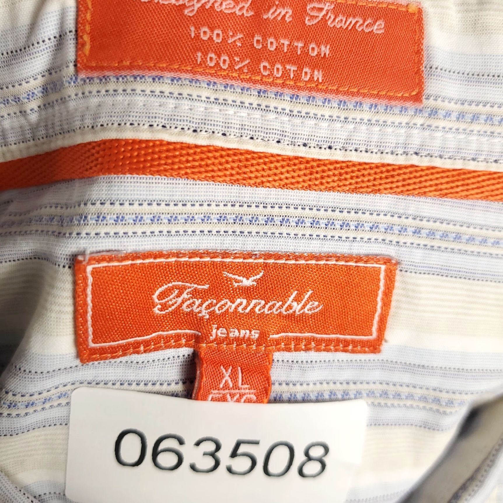 Faconnable Façonnable Button-Up Shirt Mens XL Blue Striped Casual Long Sleeve Classic Preppy Size US XL / EU 56 / 4 - 7 Thumbnail