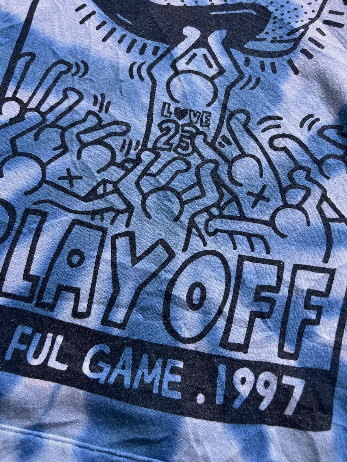 Keith Haring Vtg 90s Keith Haring Jordan Play Off Tie Dye Hoodie Size US XXL / EU 58 / 5 - 8 Thumbnail