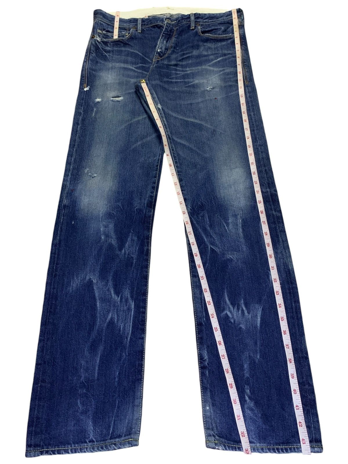 Beauty Beast × Japanese Brand Vintage Japanese Brand Bleached Acid Wash Distressed Jeans Size US 34 / EU 50 - 13 Thumbnail