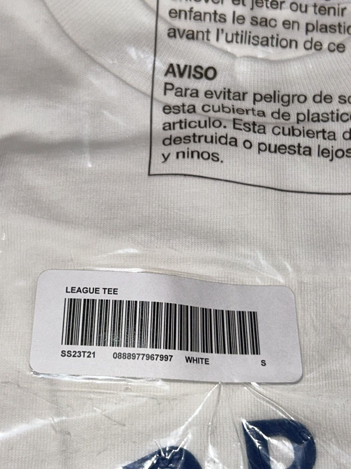 Supreme Supreme League Tee White SS23 size Small NEW Size US S / EU 44-46 / 1 - 2 Thumbnail