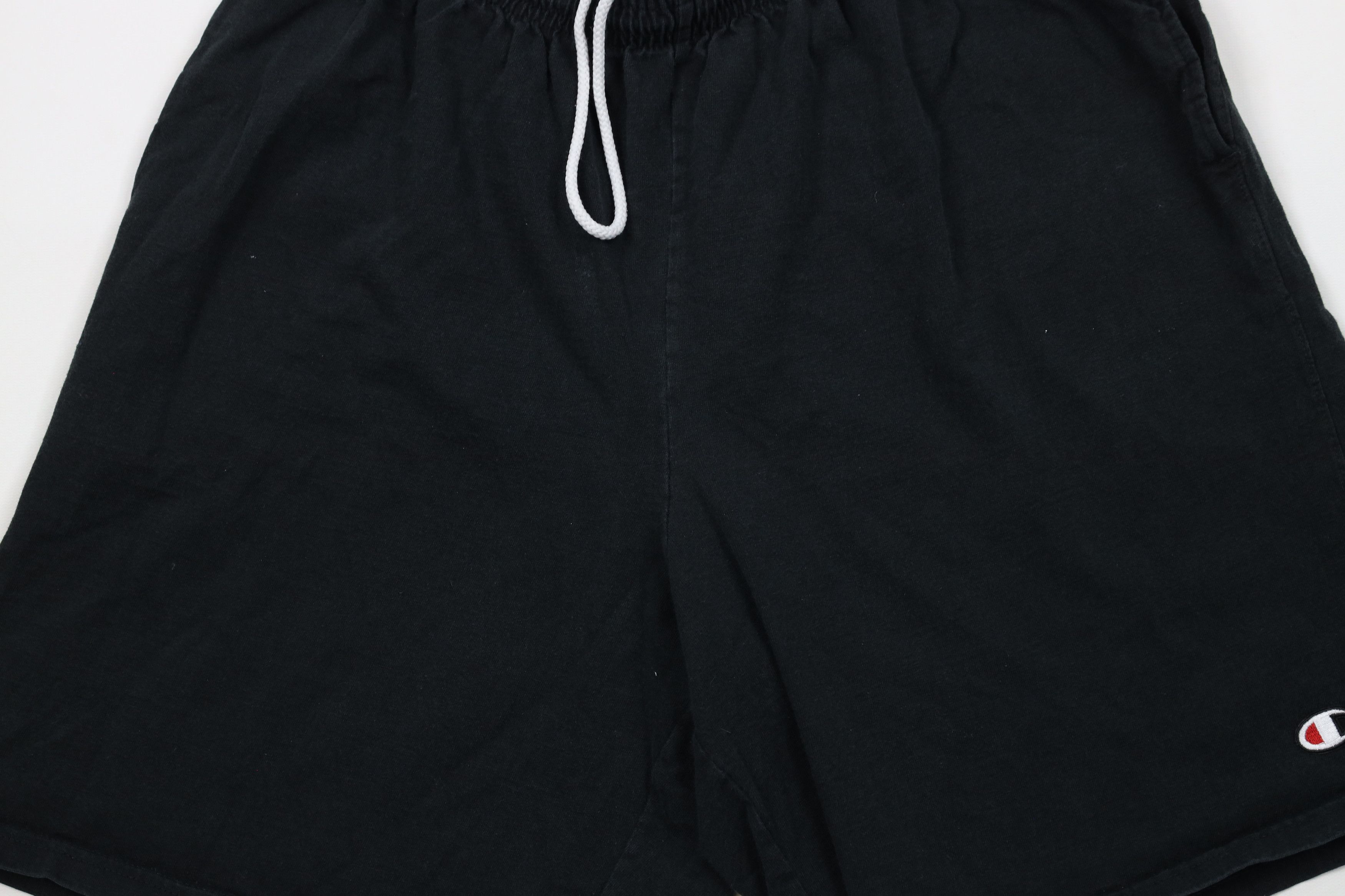 Champion × Vintage Vintage Champion Classic Logo Above Knee Shorts Black Cotton Size US 34 / EU 50 - 3 Thumbnail