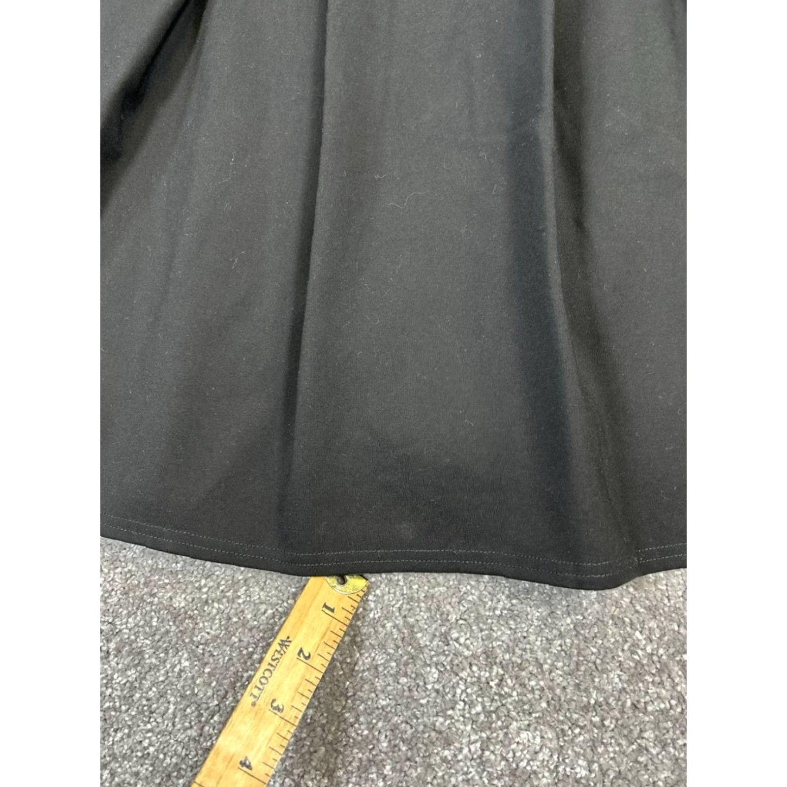 CLOSED Closet London Black 8 Skirt Dress Womens A-Line Blouson Short Sleeve Round Neck Zip Party/Cocktail Summer Spring Vintage No Size 30" / US 8 / IT 44 - 6 Thumbnail