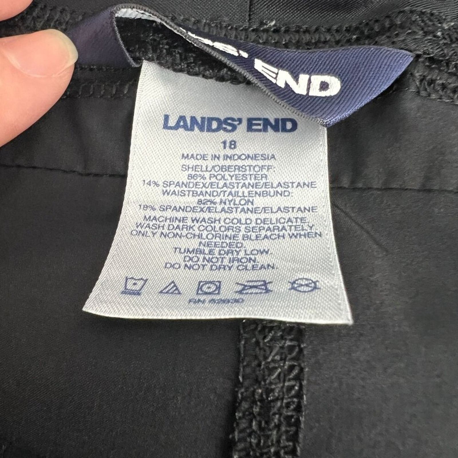 Lands' End Lands End Black Comfort Swim Short 5" Inseam Womens Size 18 Size 40" / US 18 - 2 Thumbnail