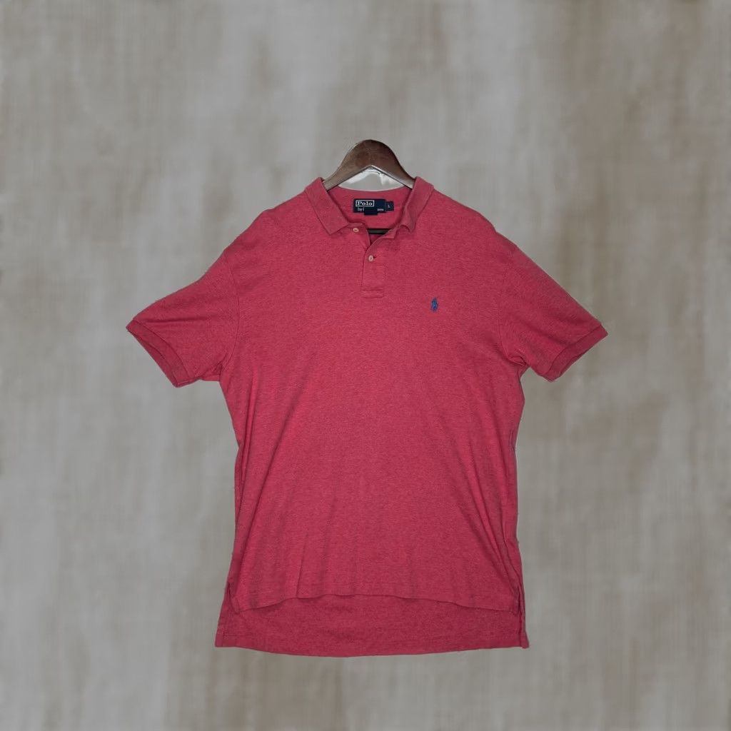 Polo Ralph Lauren Polo Ralph Lauren Polo Shirt Mens Red Heathered Short Sleeve L Size Large Size US L / EU 52-54 / 3 - 1 Thumbnail