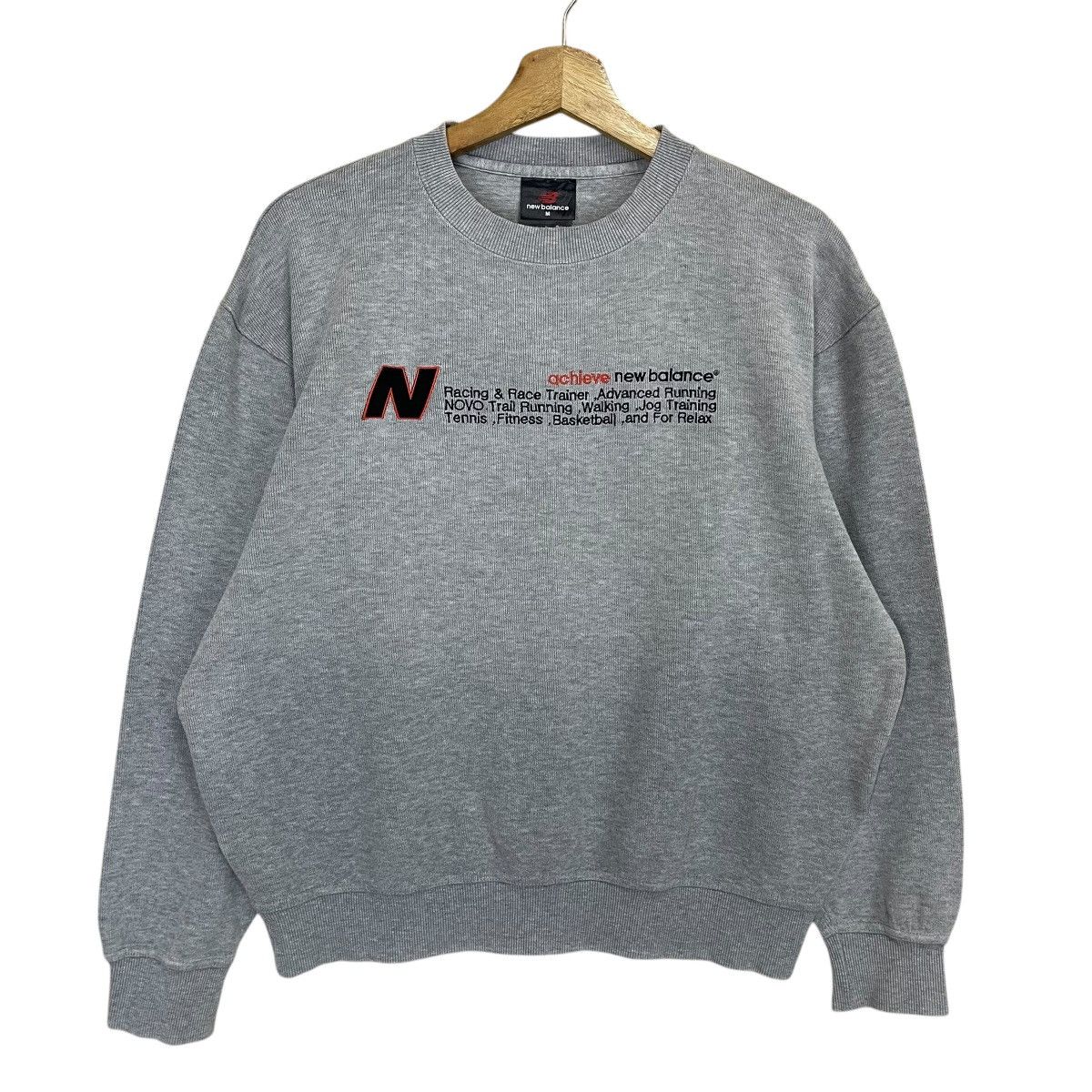 Japanese Brand New Balance Spellout Logo Pullover Sweatshirt Size S Size US M / EU 48-50 / 2 - 1 Thumbnail