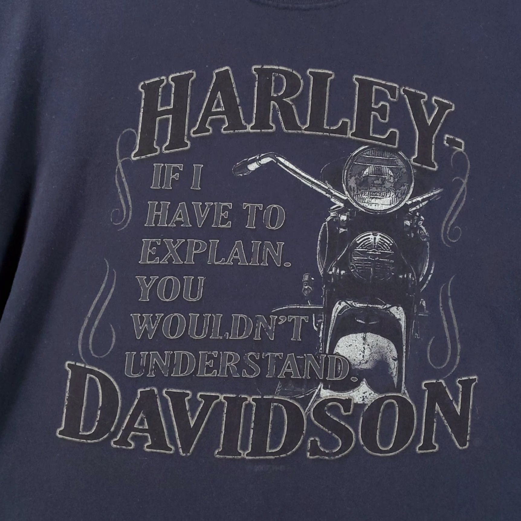 Harley Davidson Harley-Davidson Shirt Mens XL Navy Blue Lone Star Tyler Texas Motorcycle Tee Size US XL / EU 56 / 4 - 2 Thumbnail