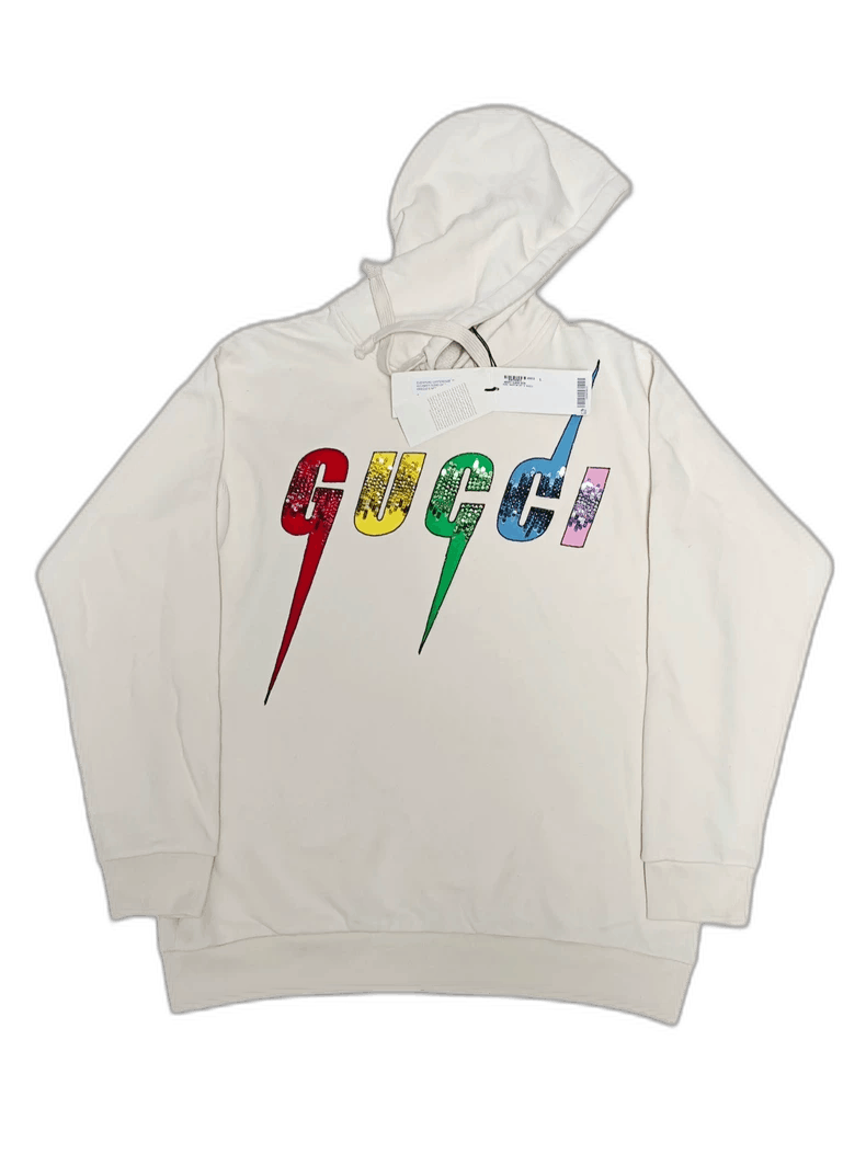 Gucci Gucci Lightning Logo Classic Hooded Sweatshirt Size US L / EU 52-54 / 3 - 1 Thumbnail