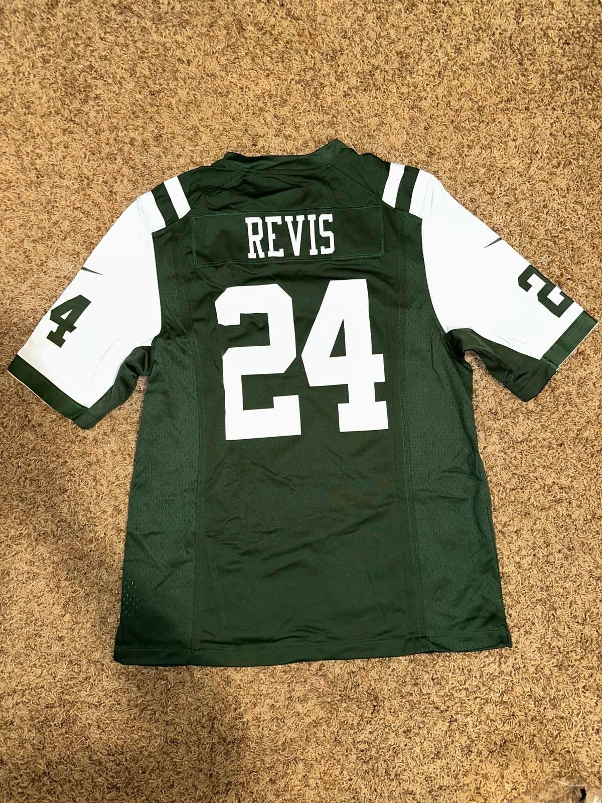 Nike 2012 Nike Mens NFL NY Jets Darrelle Revis Players Edition Jersey Vintage Size US L / EU 52-54 / 3 - 5 Thumbnail