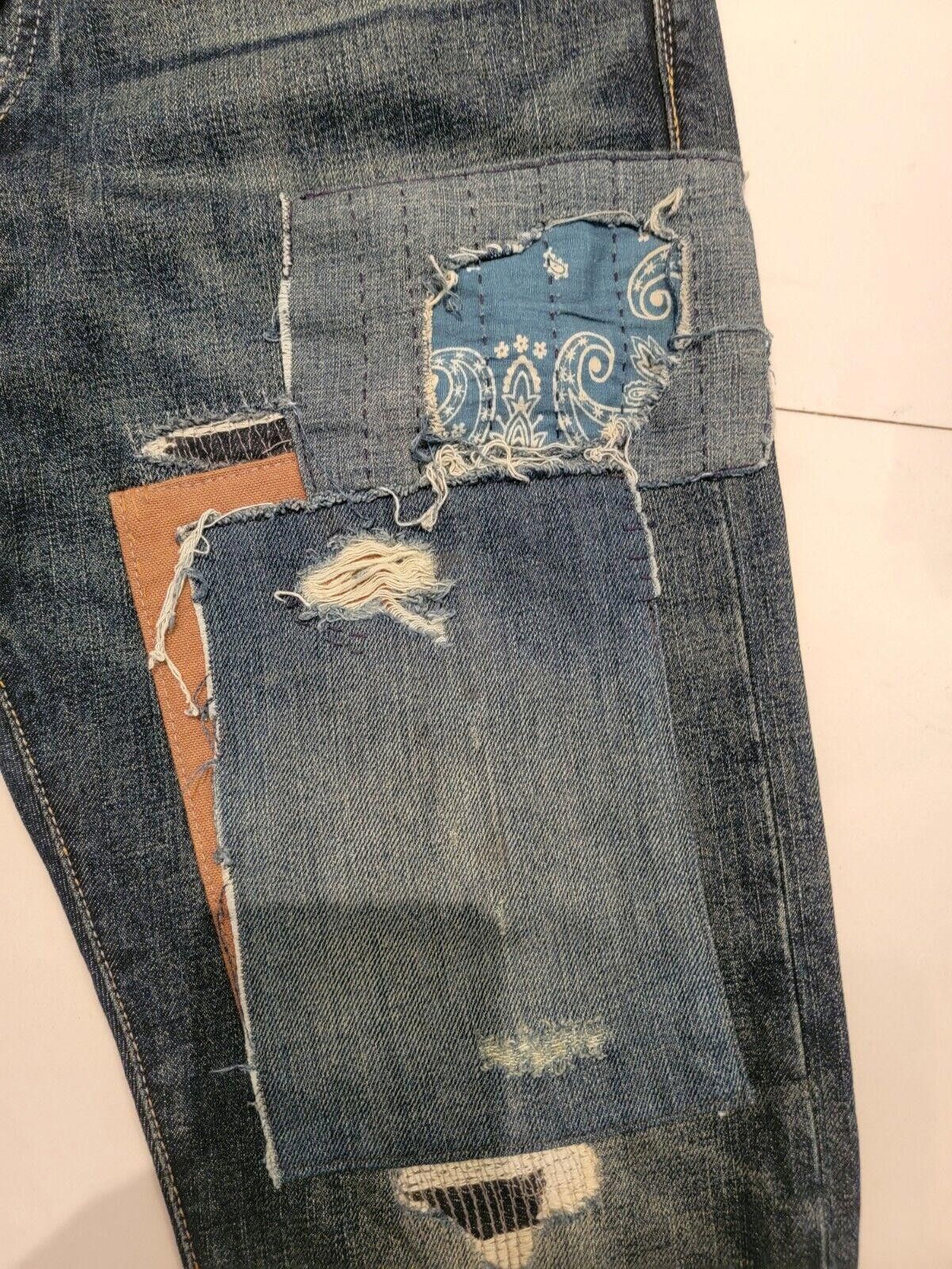 Polo Ralph Lauren POLO Ralph Mens Sullivan Slim Patchwork Denim Jeans Size US 31 - 2 Thumbnail