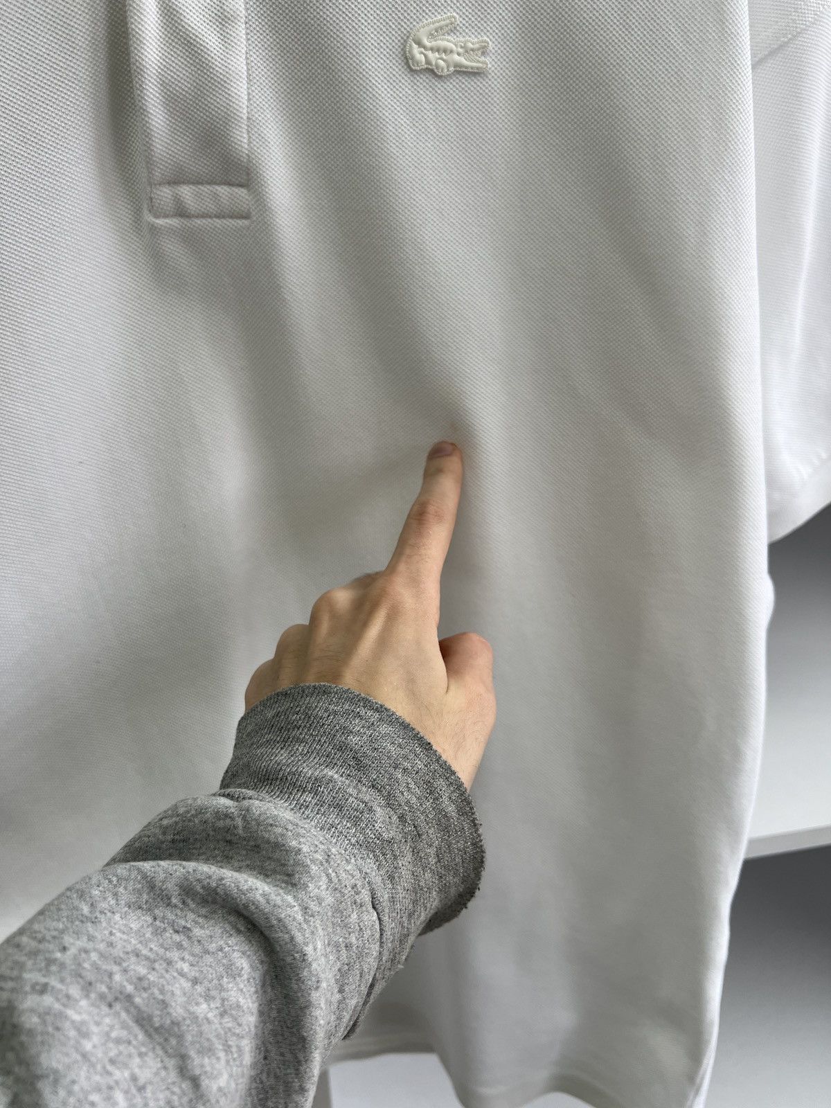 Lacoste × Vintage Vintage Lacoste White Streetwear Polo T-Shirt Size US L / EU 52-54 / 3 - 13 Thumbnail