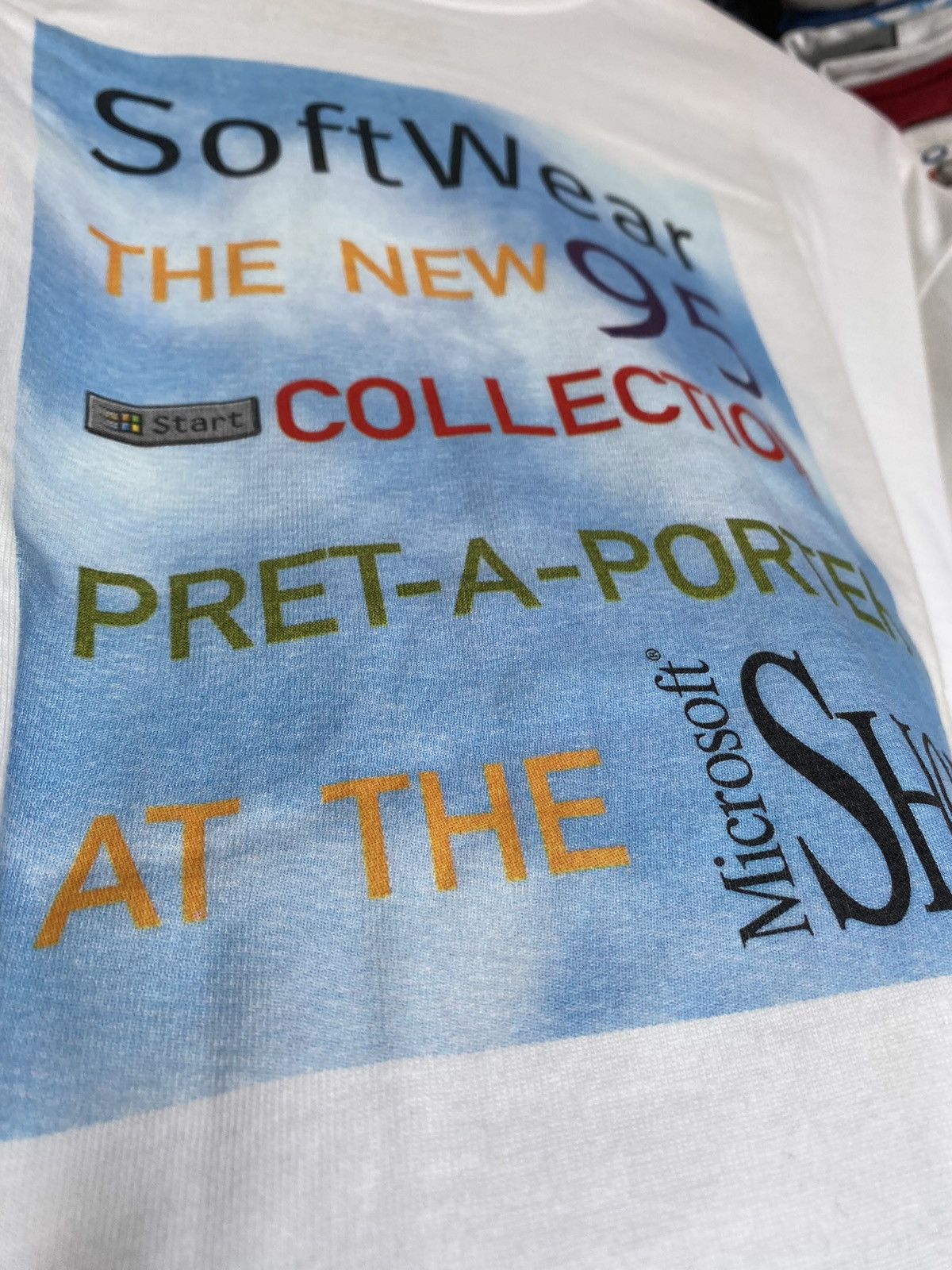 Hanes × Microsoft 🔥90s Microsoft 95 Soft Wear Promo Shop Start Button T Shirt Size US L / EU 52-54 / 3 - 6 Thumbnail