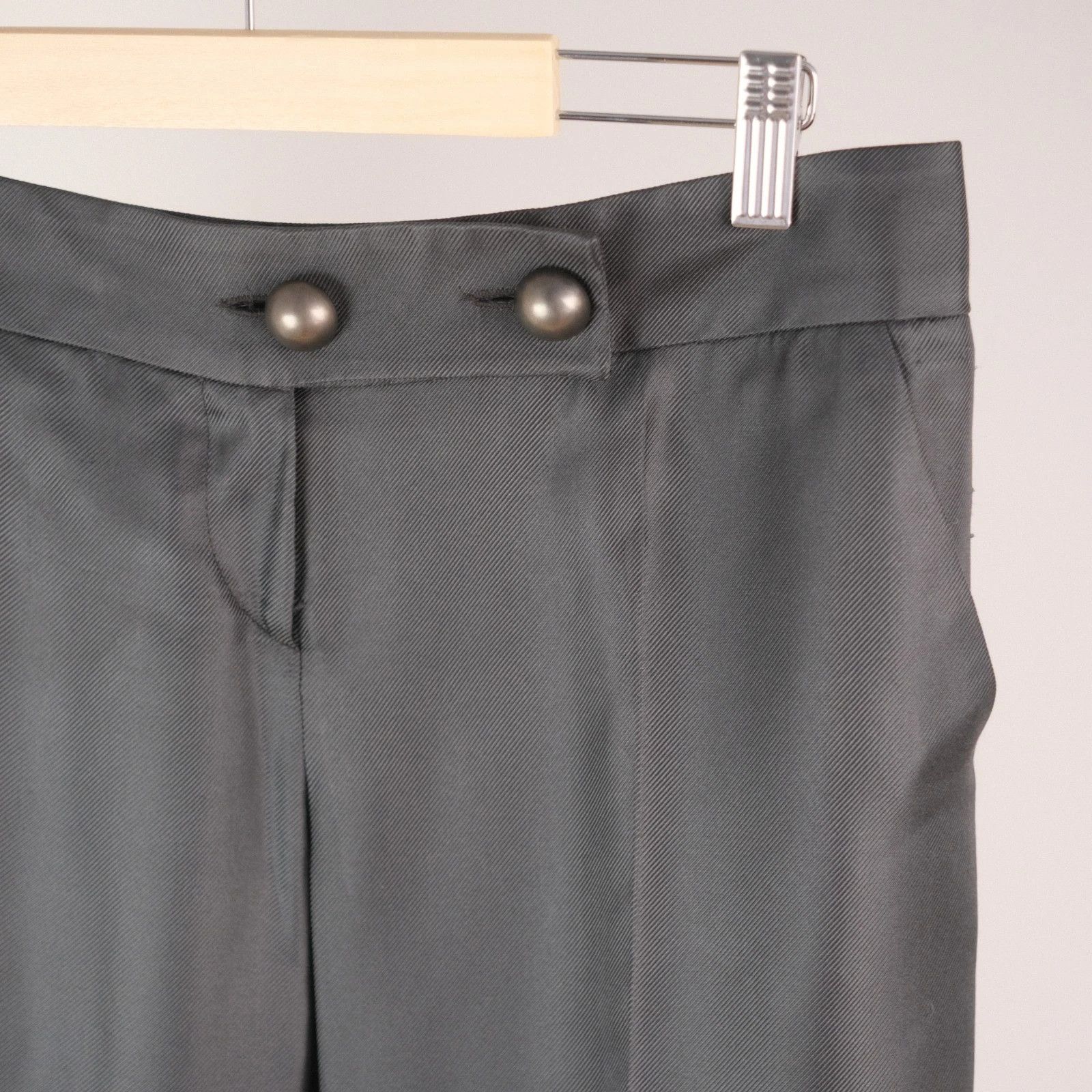 Emporio Armani Emporio Armani 100% Silk Wide Leg Trousers Size 44 Size 30" / US 8 / IT 44 - 3 Thumbnail