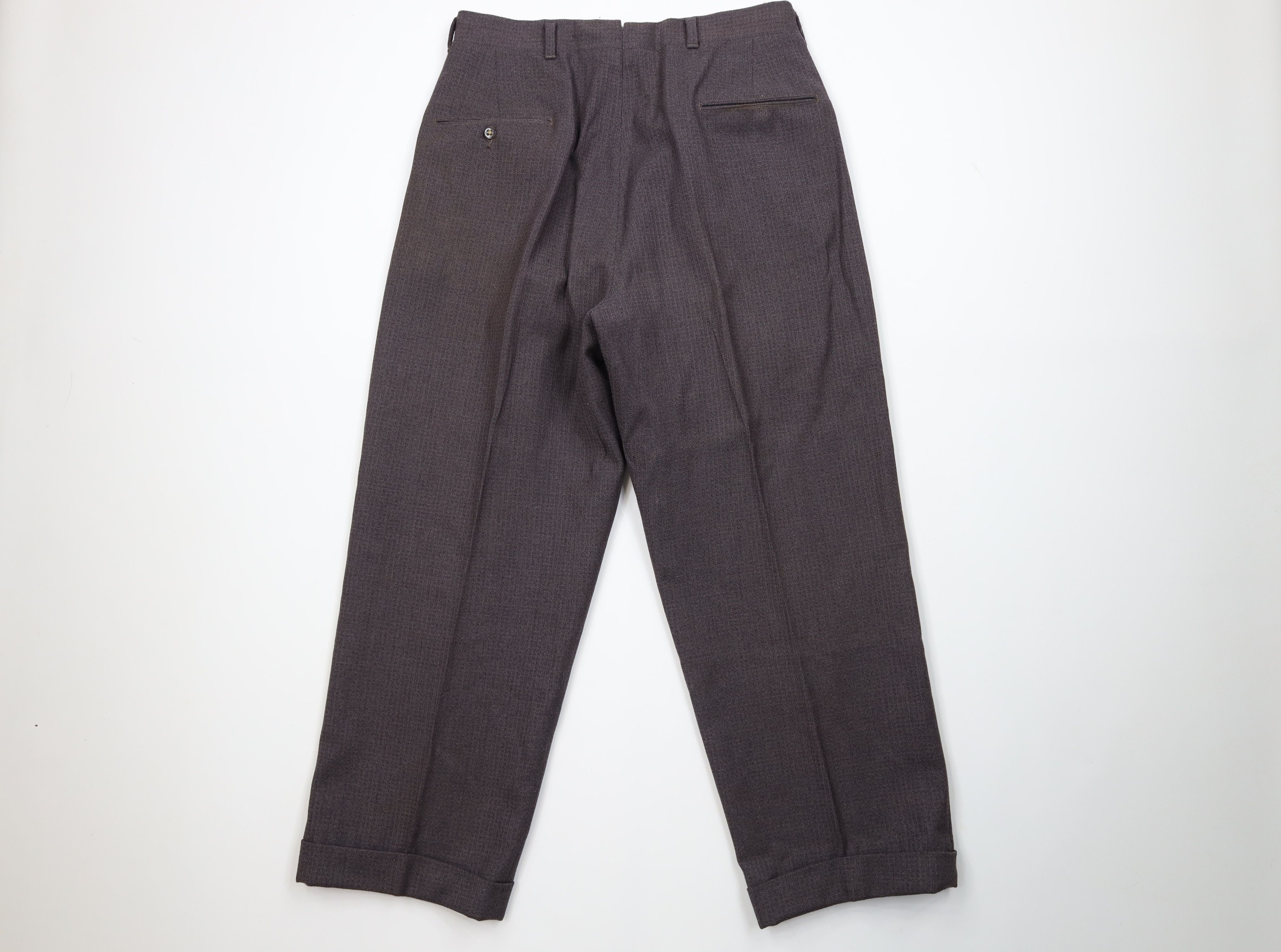 Vintage Vintage 50s 60s Streetwear Wool Knit Wide Leg Chino Pants Size US 30 / EU 46 - 10 Thumbnail