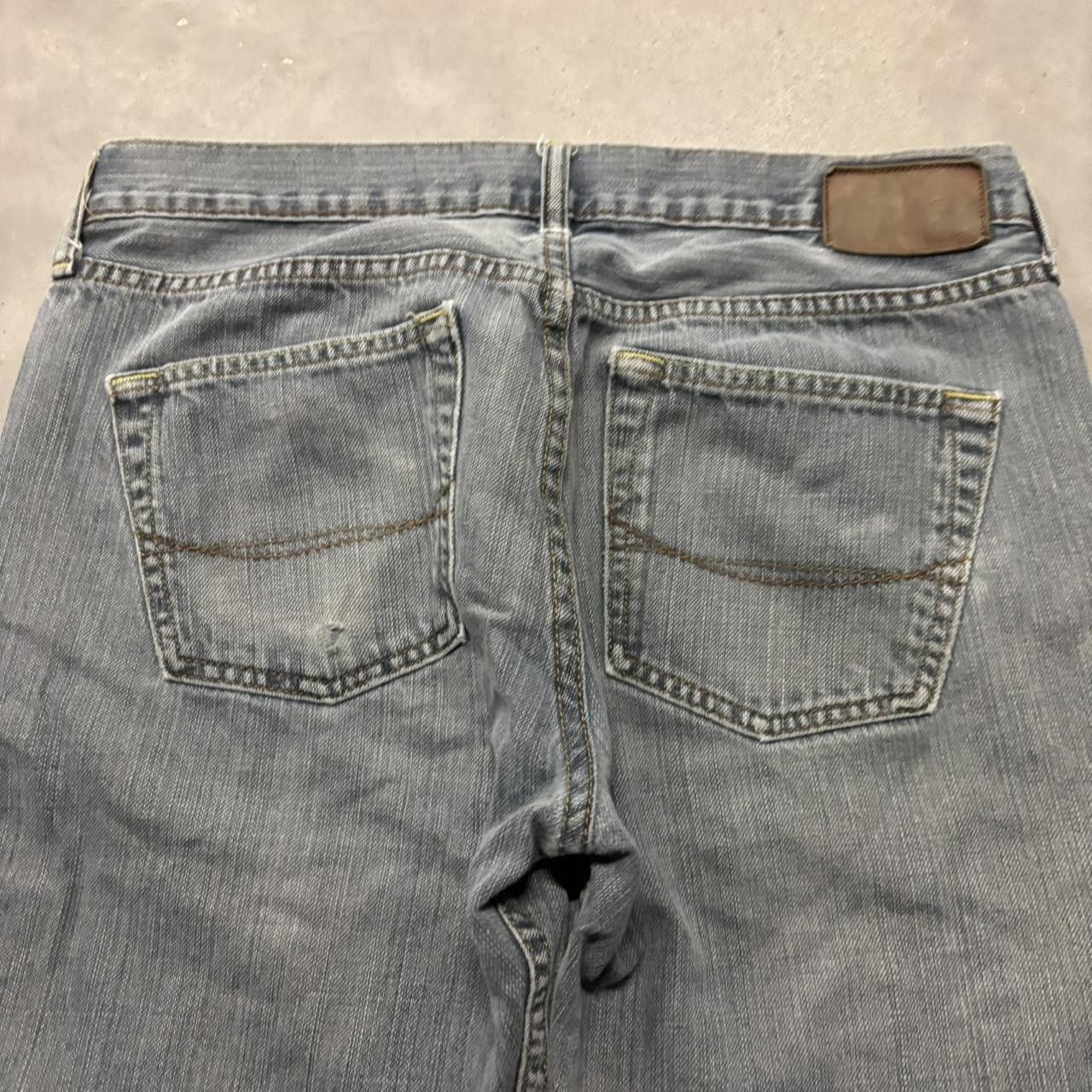 Japanese Brand × Vintage Crazy Vintage Y2K/2000s Grunge Distressed Dark Wash Denim Jeans! Size US 31 - 7 Thumbnail