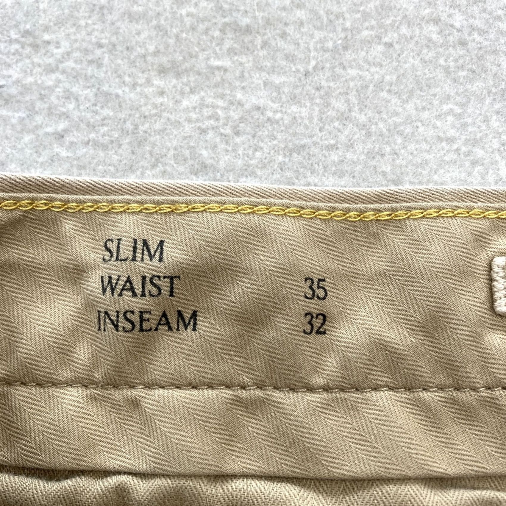 Banana Republic Banana Republic Pants Mens 35x30 Slim Chino Khaki RMC Stretch Twill Flat Front Pockets Jeans Size US 35 - 5 Thumbnail