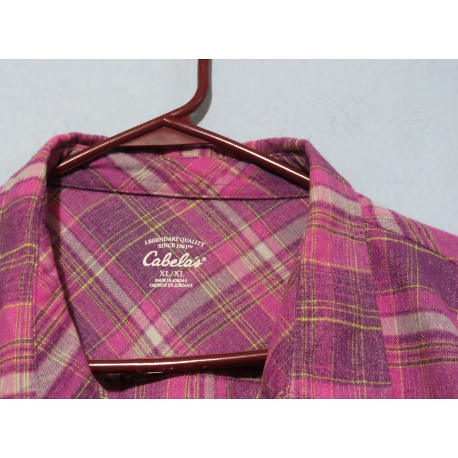 Vintage Cabela's Women's XL Flannel Long Sleeve Purple Shirt Top Button-Up Blouse Knit? Wait. Size XL / US 12-14 / IT 48-50 - 5 Thumbnail