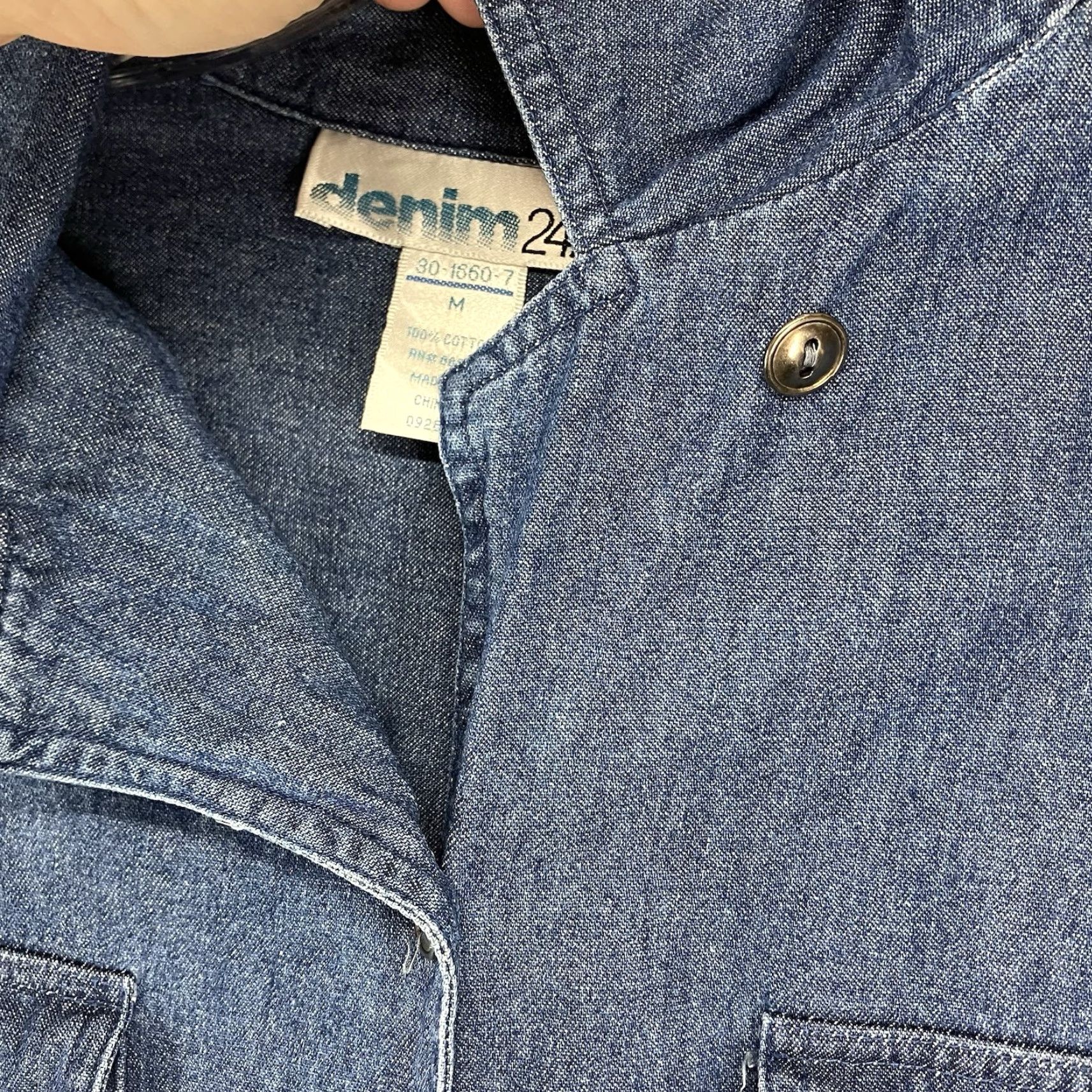Vintage VINTAGE Denim 24/7 Button-Up Top Women's M Blue Cowboy Western 90s Retro Classic Size M / US 6-8 / IT 42-44 - 6 Thumbnail