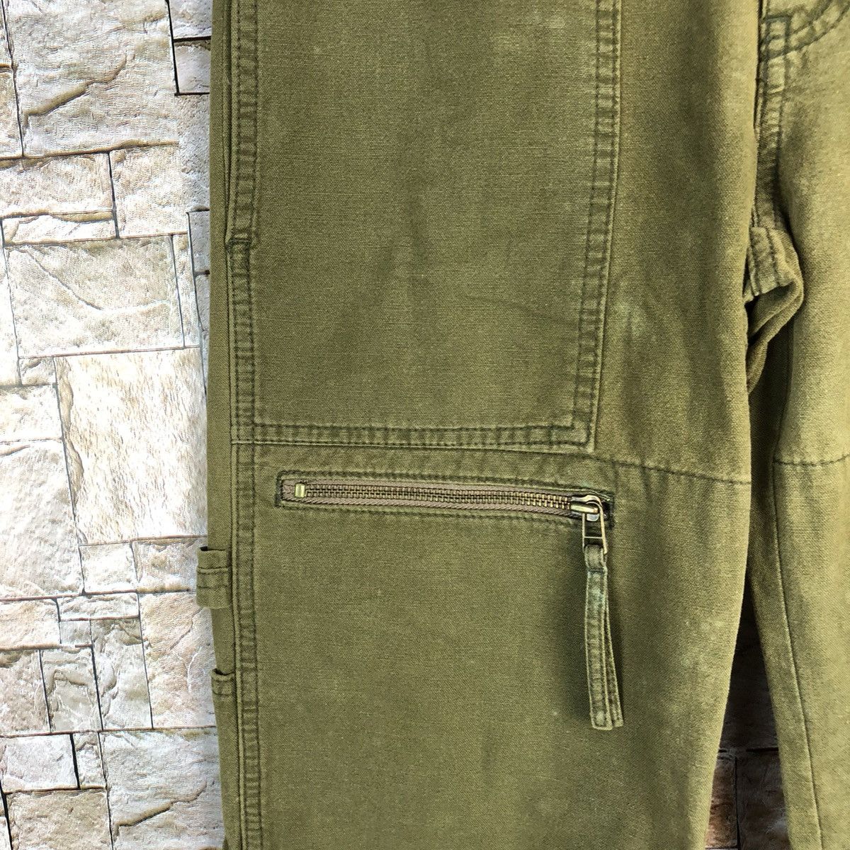 Japanese Brand Ouch Green utility tactical Cargo Multipocket Pants #A586 Size US 28 / EU 44 - 8 Thumbnail