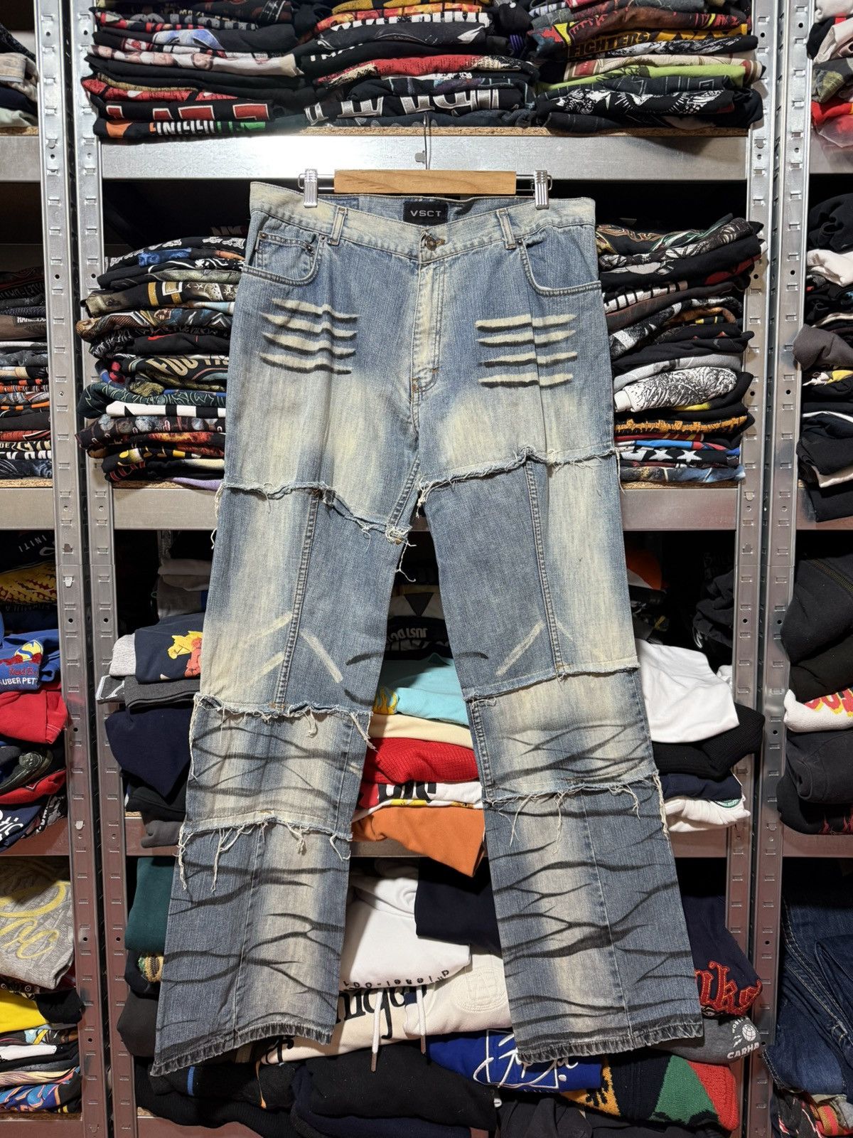 Japanese Brand CYBER PUNK Y2K VSCT JEANS DENIM NAVY AVANT GARD JEANS HYPE Size US 36 / EU 52 - 1 Thumbnail