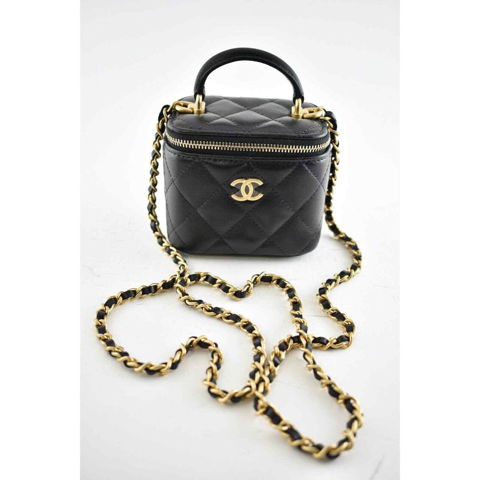 Chanel Chanel Mini Vanity Top Handle Logo Shoulder Crossbody Bag Size ONE SIZE - 3 Thumbnail