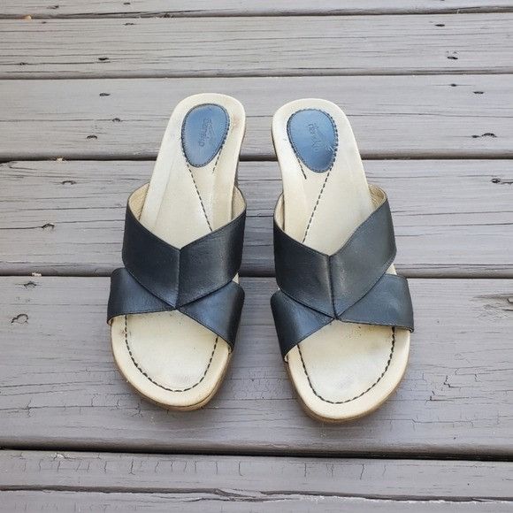 Dansko Dansko Professional Necci Black Leather Criss Cross Sandals Size US 8.5 / IT 38.5 - 4 Thumbnail
