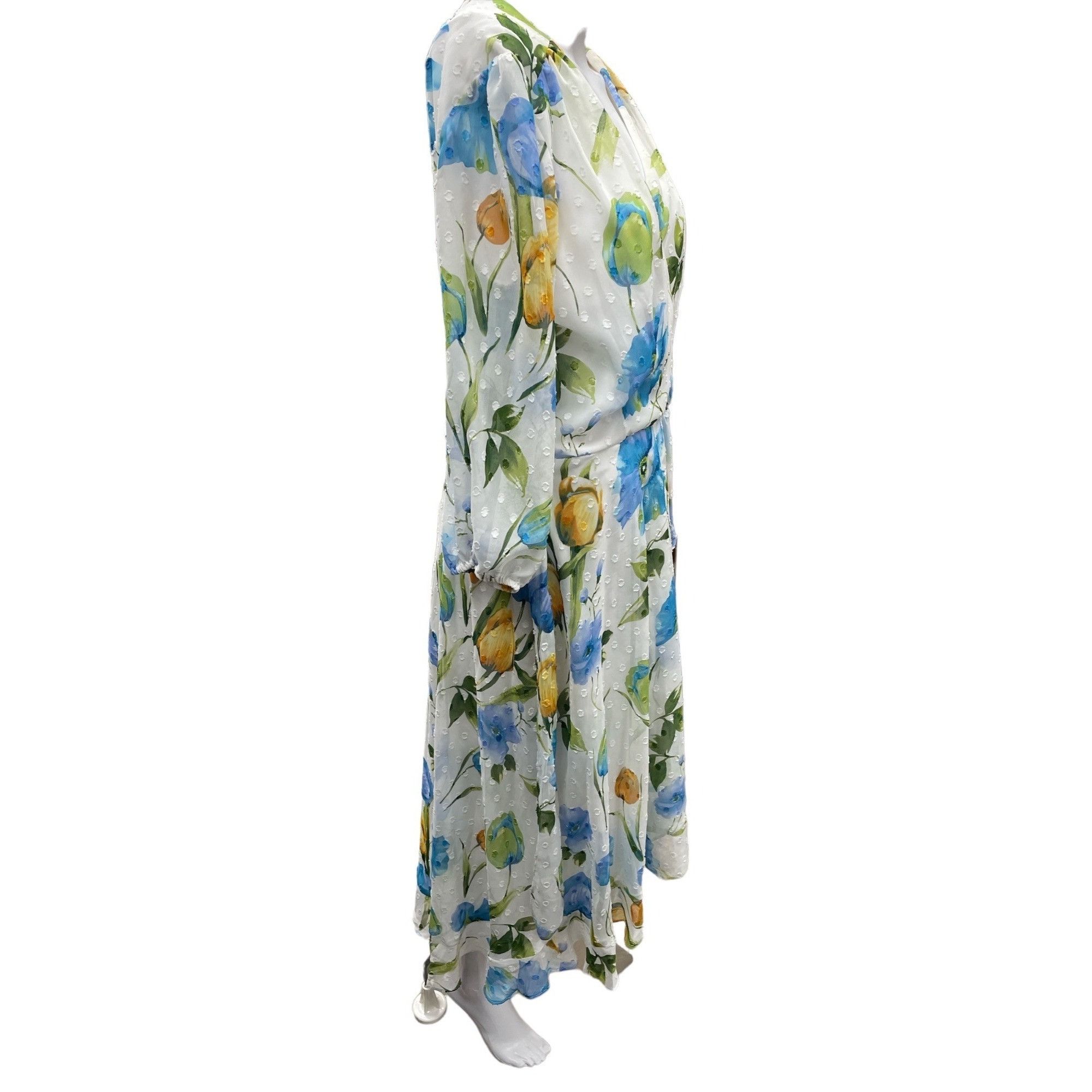 Other Gabby Skye WomensFloral Mid Long Sleeve Dress size 14 SKU 15 Size XL / US 12-14 / IT 48-50 - 3 Thumbnail